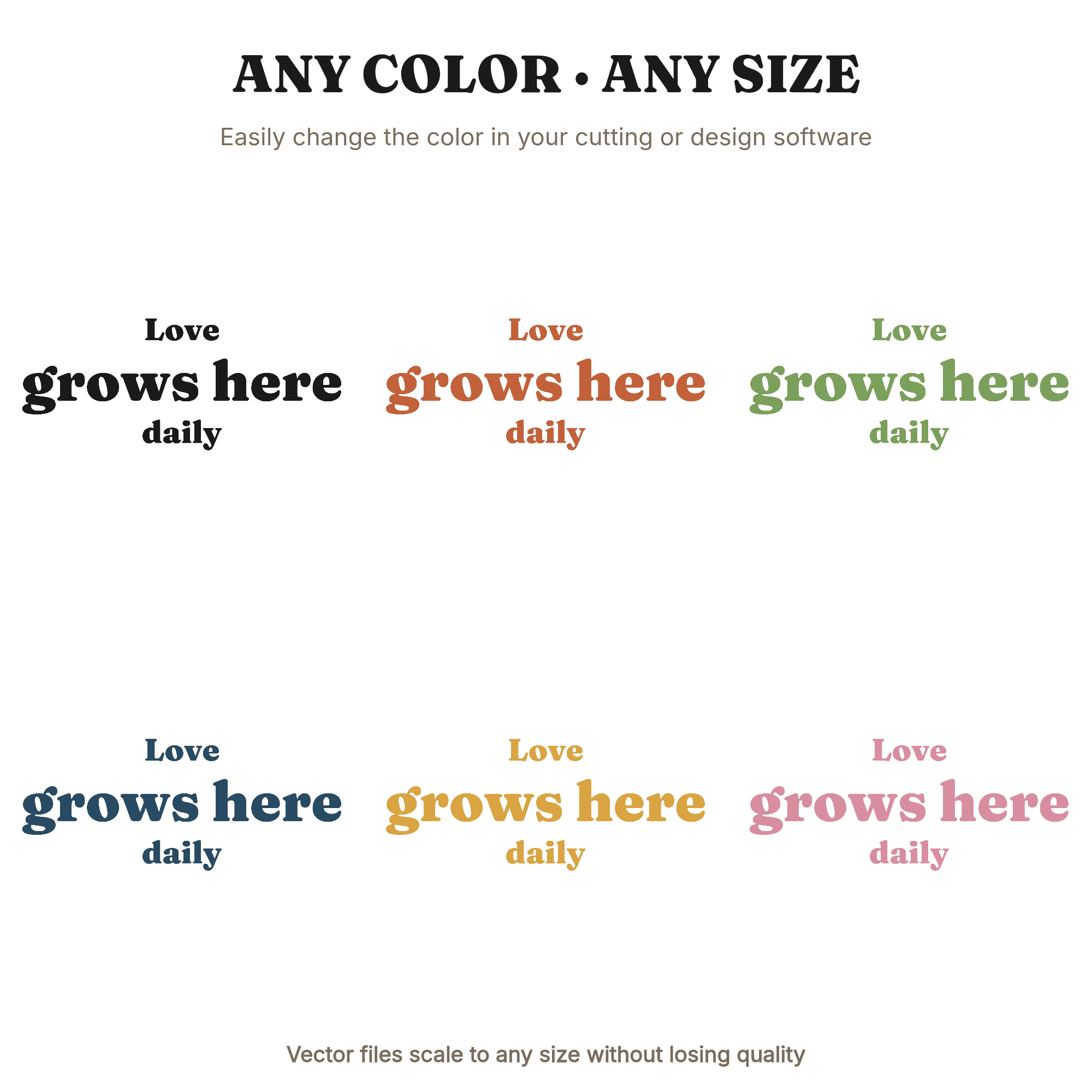 Love Grows Here SVG, Valentine Watering Can PNG, Vintage Garden Sign Cut File, Heart Flower Design, view 2