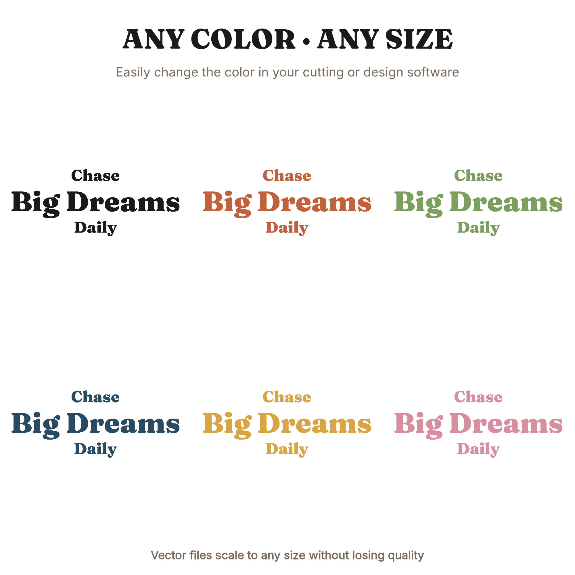 Chase Big Dreams Boho SVG PNG Hand Lettered Arch Cut File Back to School Decal Water Bottle, view 2
