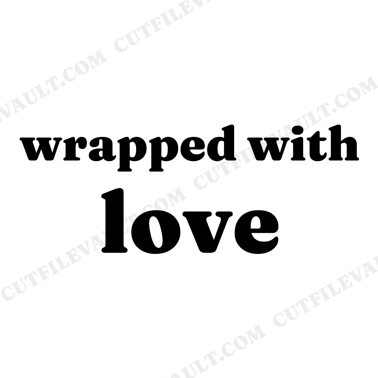 Wrapped With Love Christmas Gift Bow SVG PNG, Holiday Gift Wrapping Station Sign Cut File, view 1
