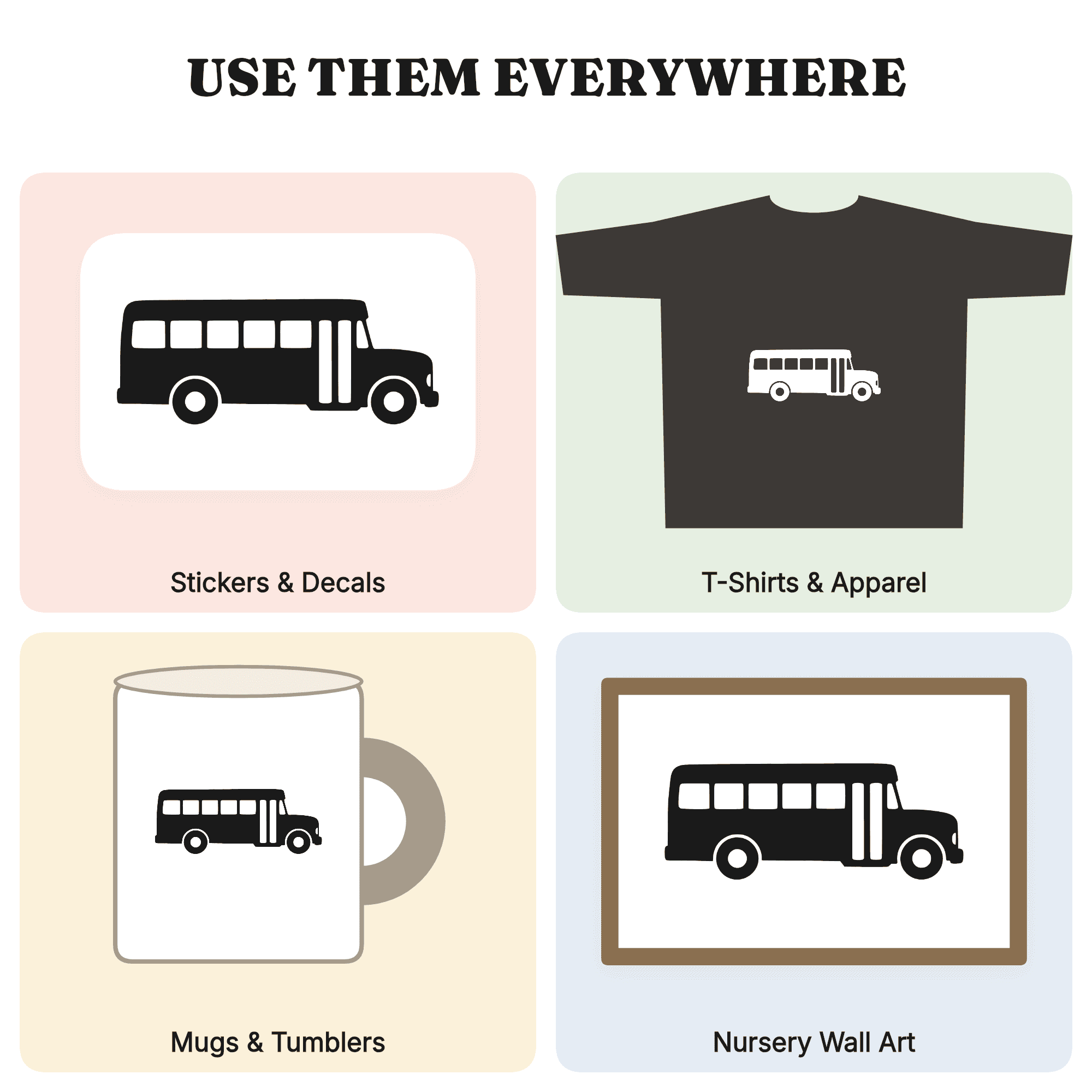 Groovy 70s School Bus SVG PNG, Retro Side Profile Cut File, Vintage Teacher Clipart, view 3