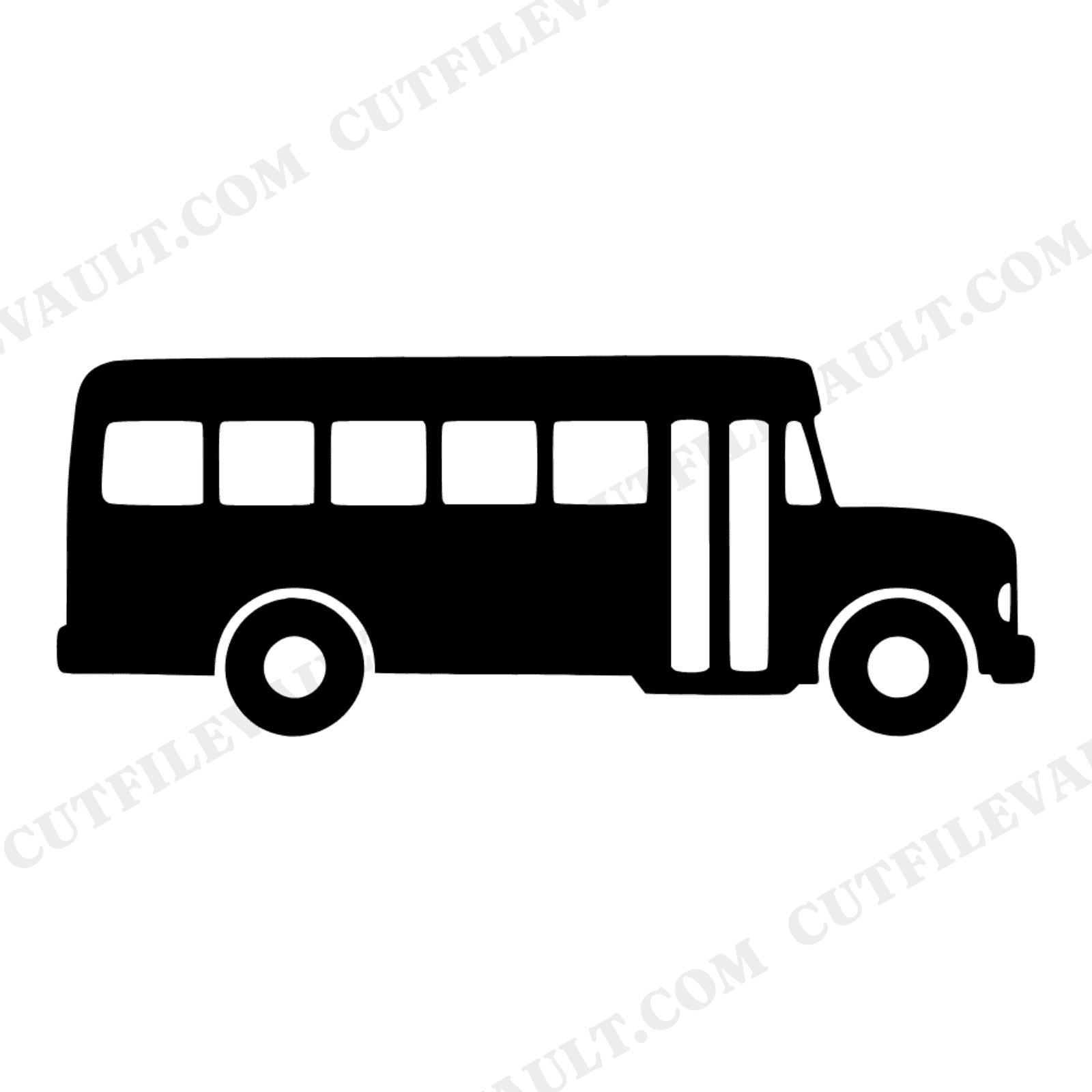 Groovy 70s School Bus SVG PNG, Retro Side Profile Cut File, Vintage Teacher Clipart, view 1