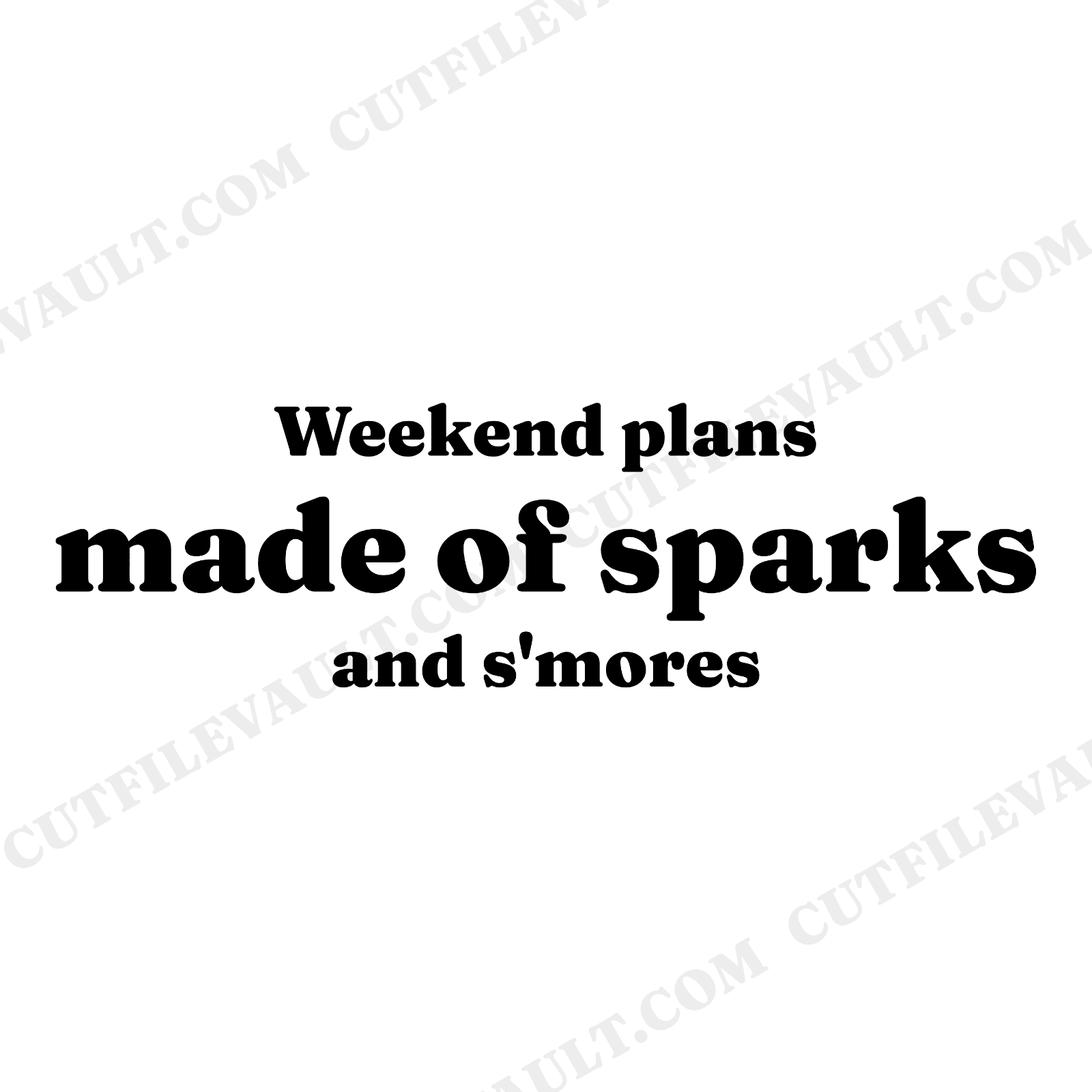 Labor Day Campfire SVG PNG, Camping Weekend Phrase Cut File, Hand Drawn Fire Logs Flames Design, view 1