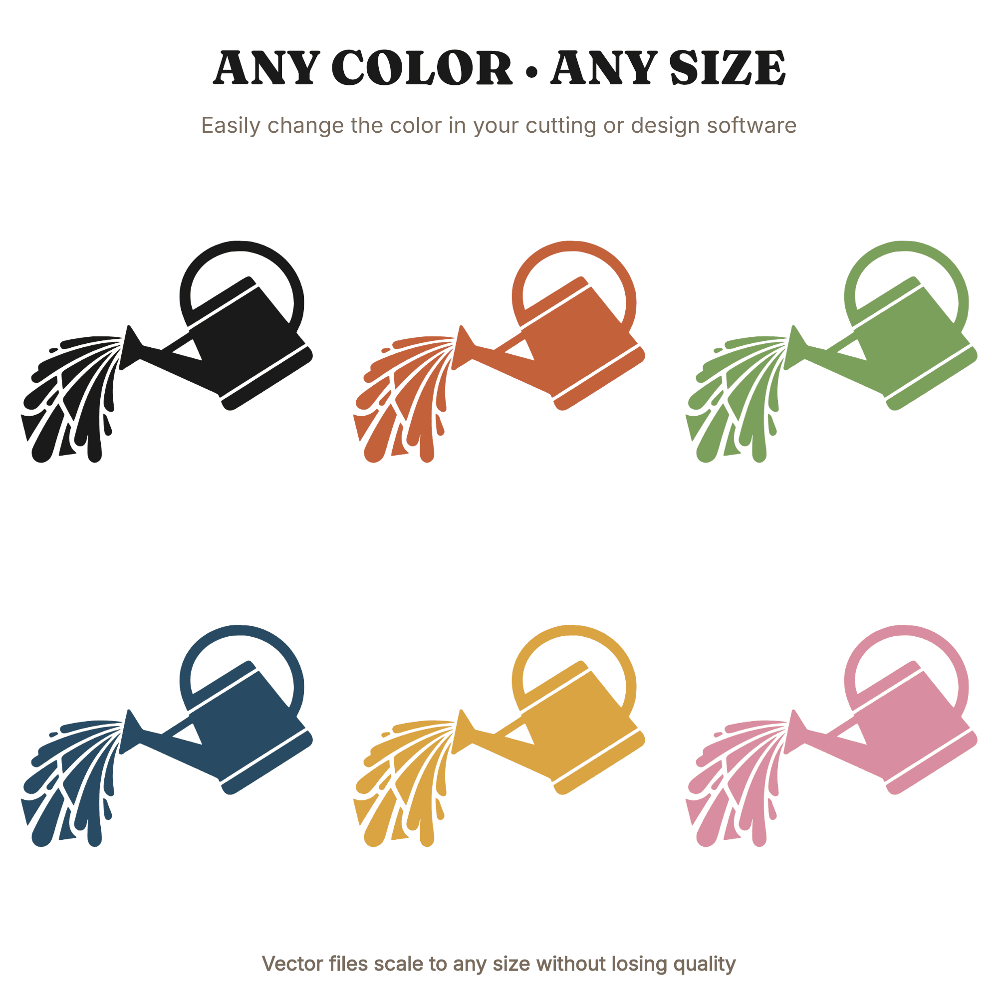 Labor Day Watering Can SVG PNG, Art Deco Garden Cut File, Farmhouse Harvest Craft Design, view 2