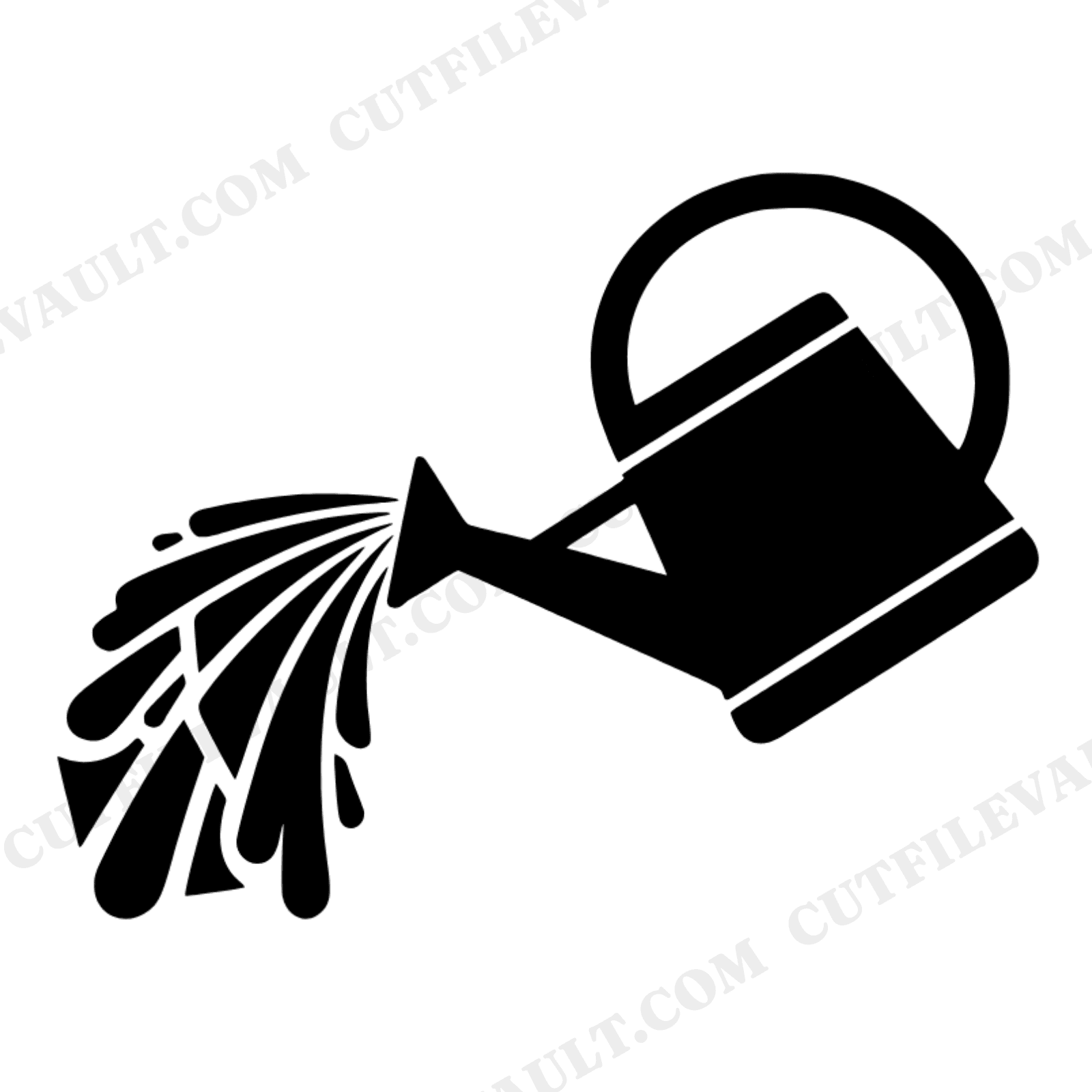 Labor Day Watering Can SVG PNG, Art Deco Garden Cut File, Farmhouse Harvest Craft Design, view 1