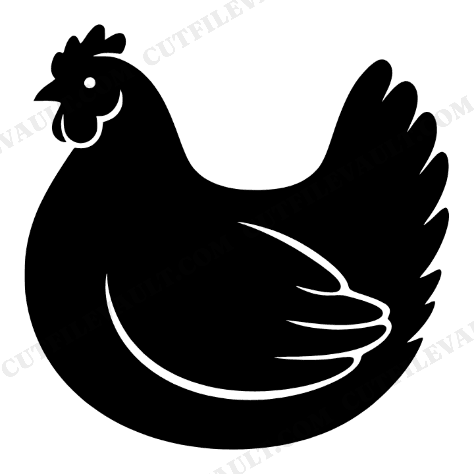 Cozy Nesting Hen SVG, Easter Medallion Circle PNG, Scandinavian Farmhouse Spring Cut File, view 1
