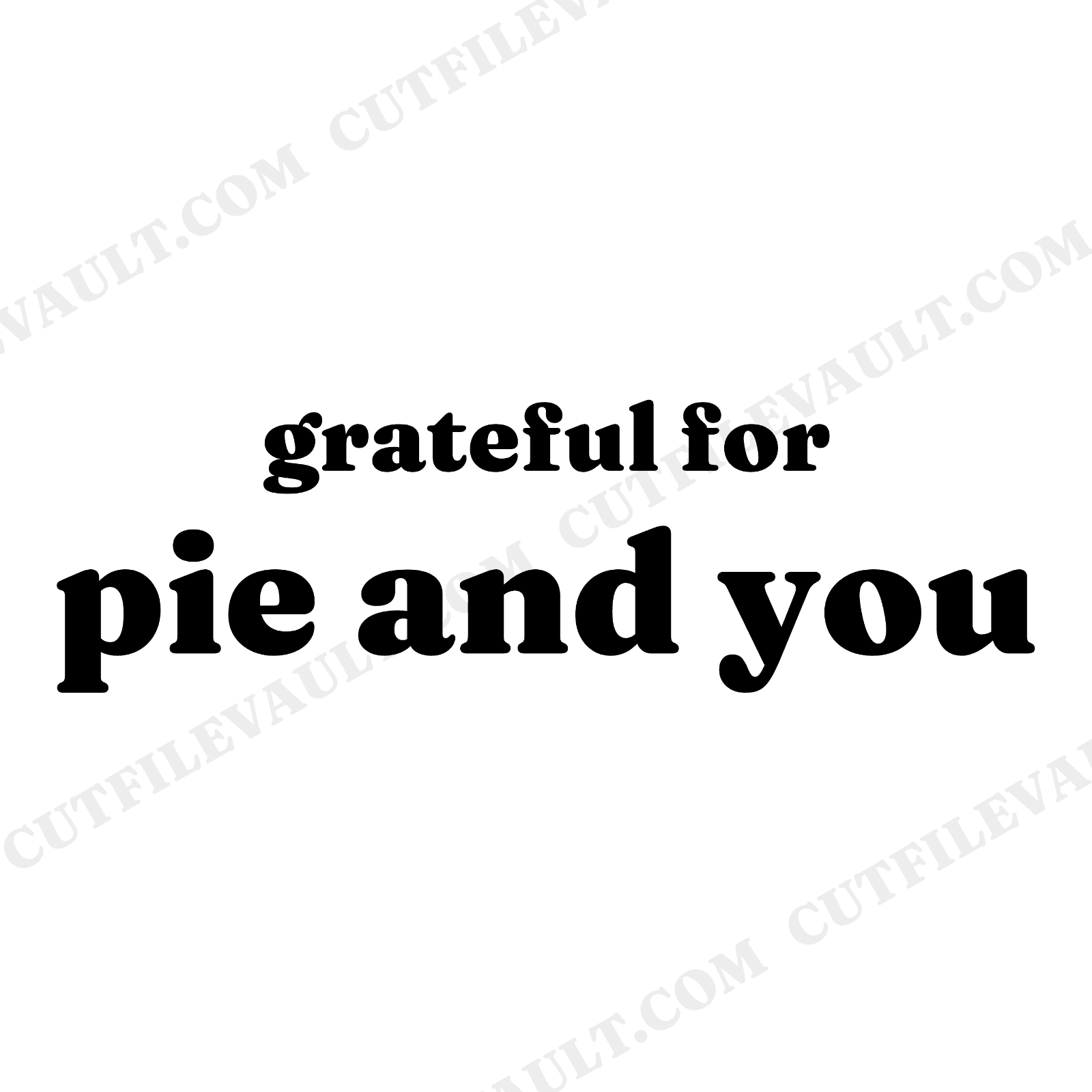 Grateful for Pie SVG PNG, Thanksgiving Hostess Gift Tea Towel Design, Hand Lettered Celestial Pie, view 1