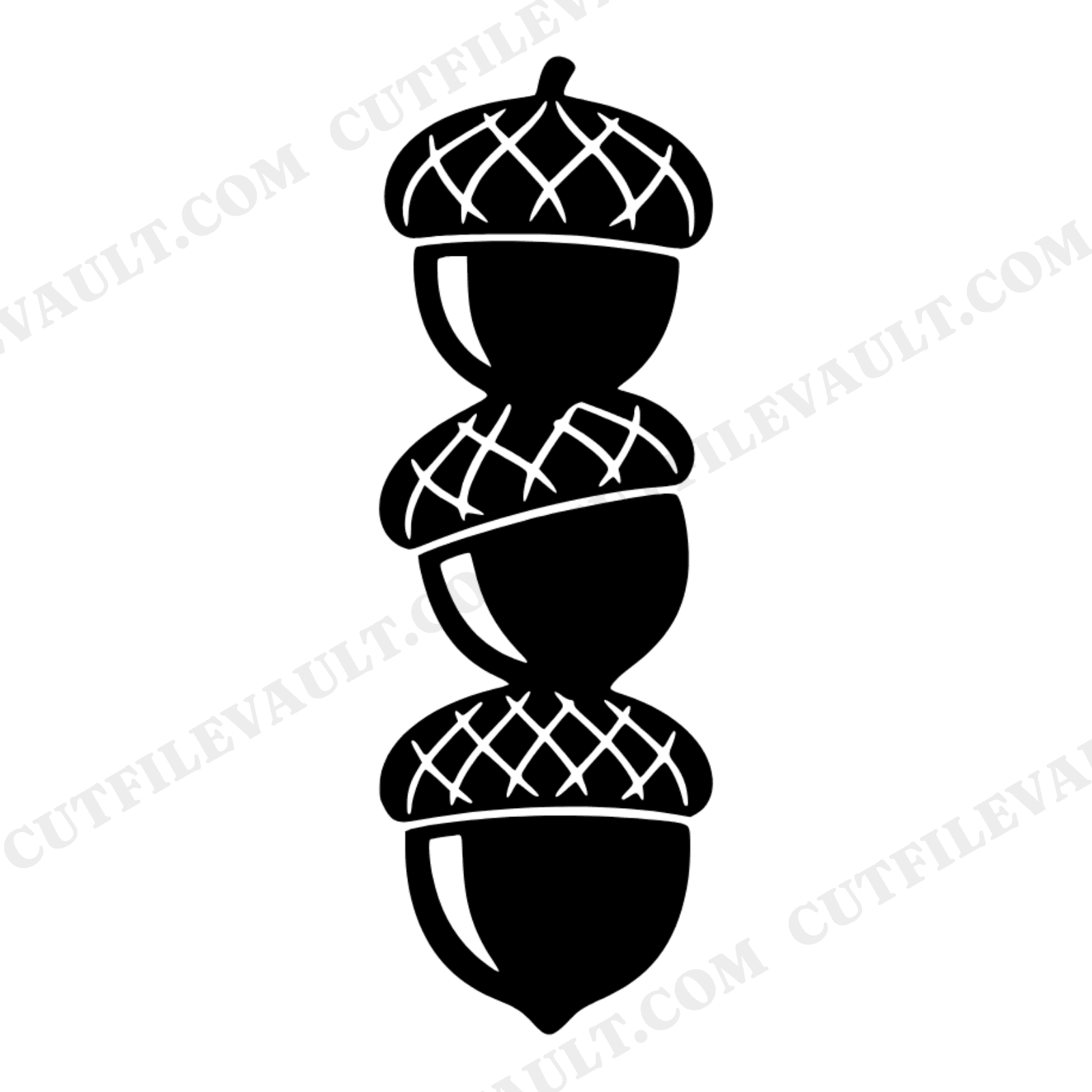 Retro Acorn Totem SVG PNG First Day of Autumn Fall Farmhouse Cottagecore Wall Decor Cut File, view 1