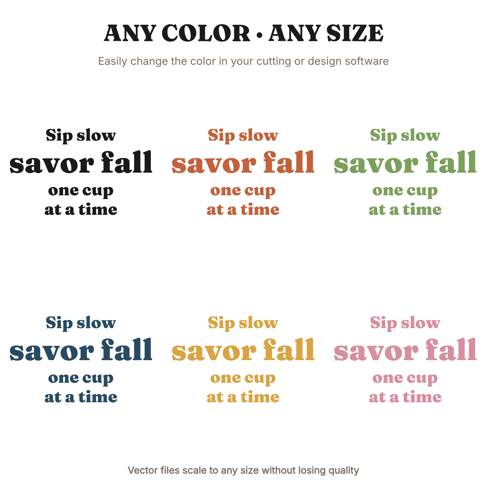 Autumn Coffee Circle Kitchen Sign SVG PNG, Hand Lettered Coffee Bar Decor Cut File for Cricut, view 2