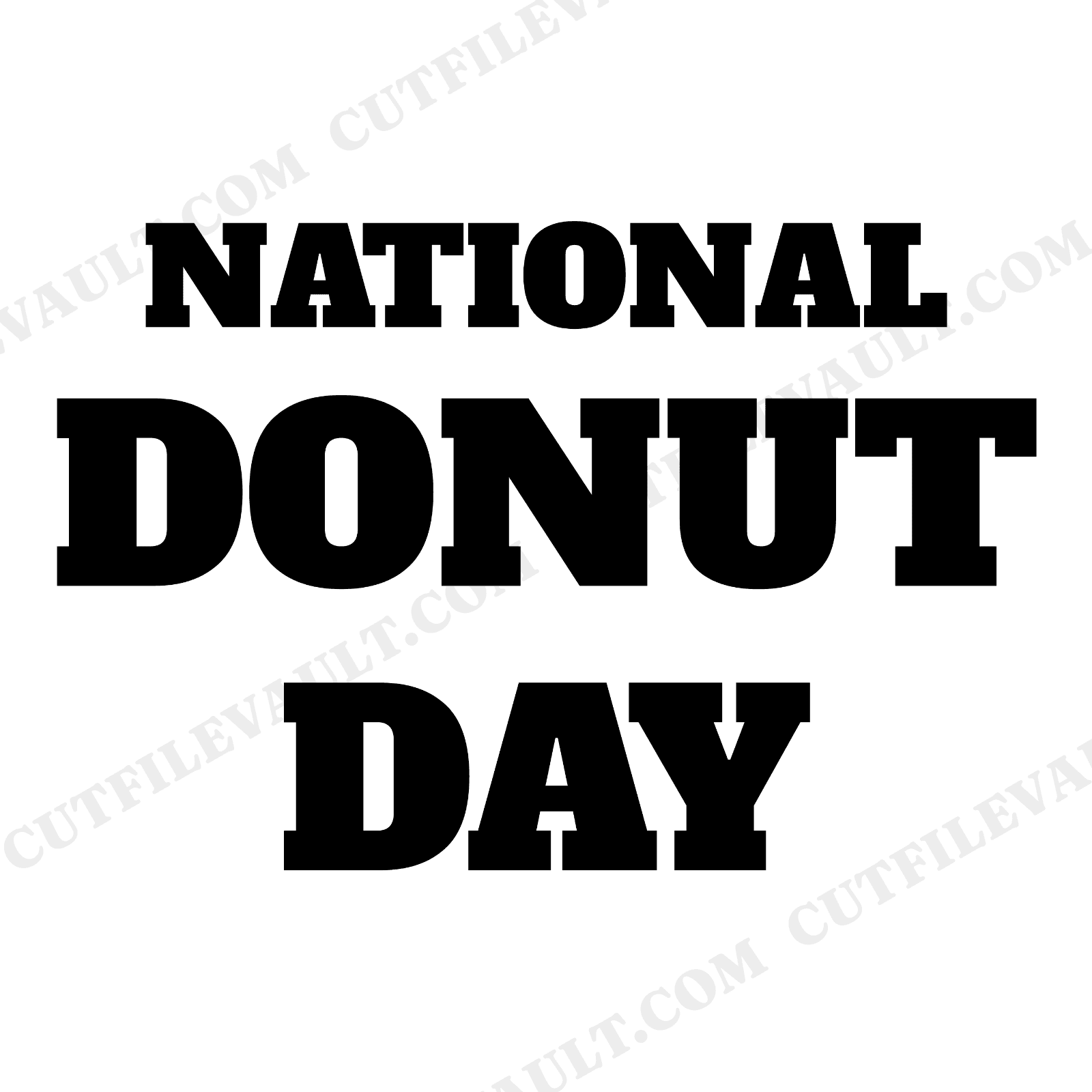 National Donut Day SVG PNG, Art Deco Donut Stack Cut File, Bakery Sign, Kitchen Decor, Cafe Window Decal, view 1