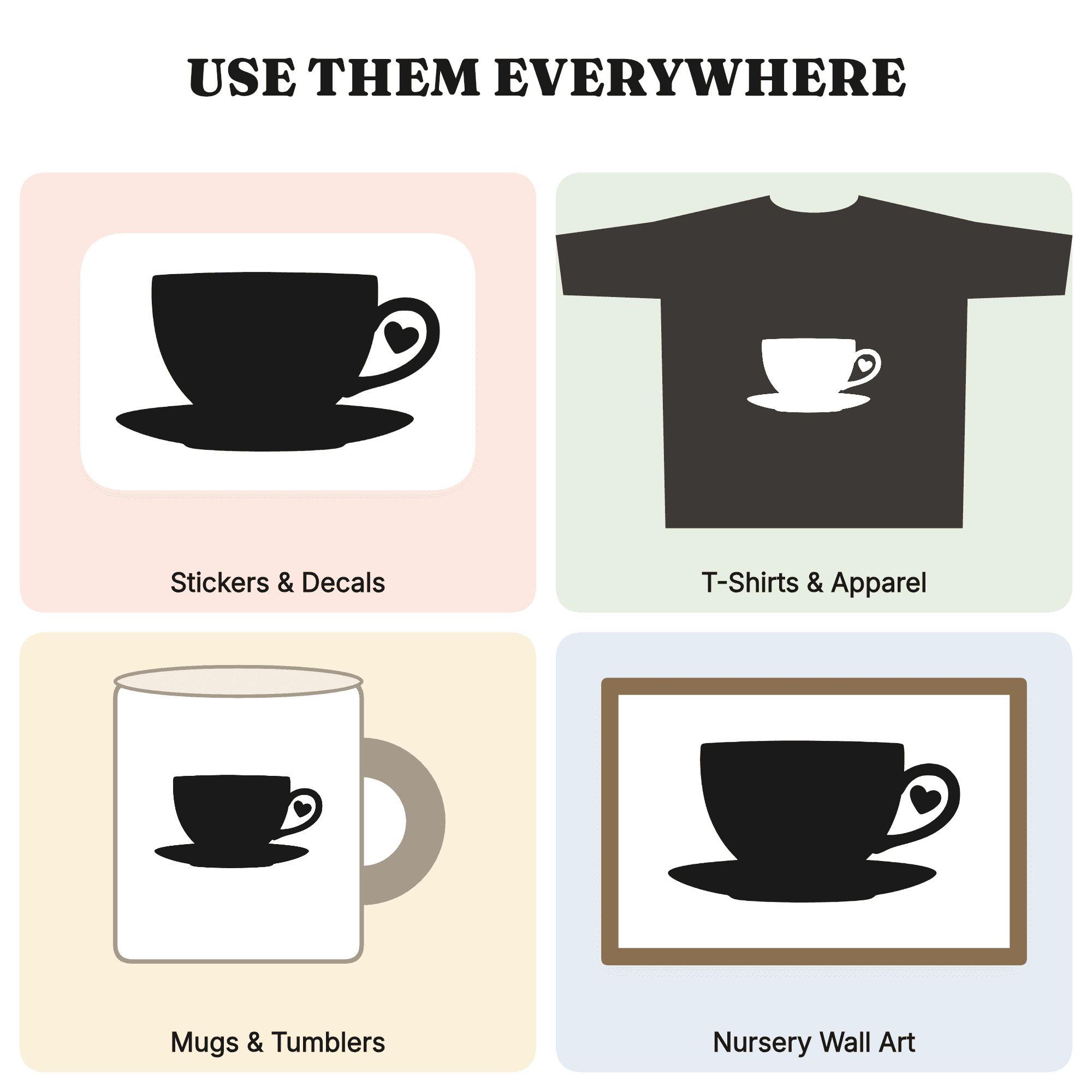 Kawaii Teacup SVG, Pumpkin Spice Coffee Cup PNG, Fall Autumn Cozy Mug Silhouette Cut File, view 3
