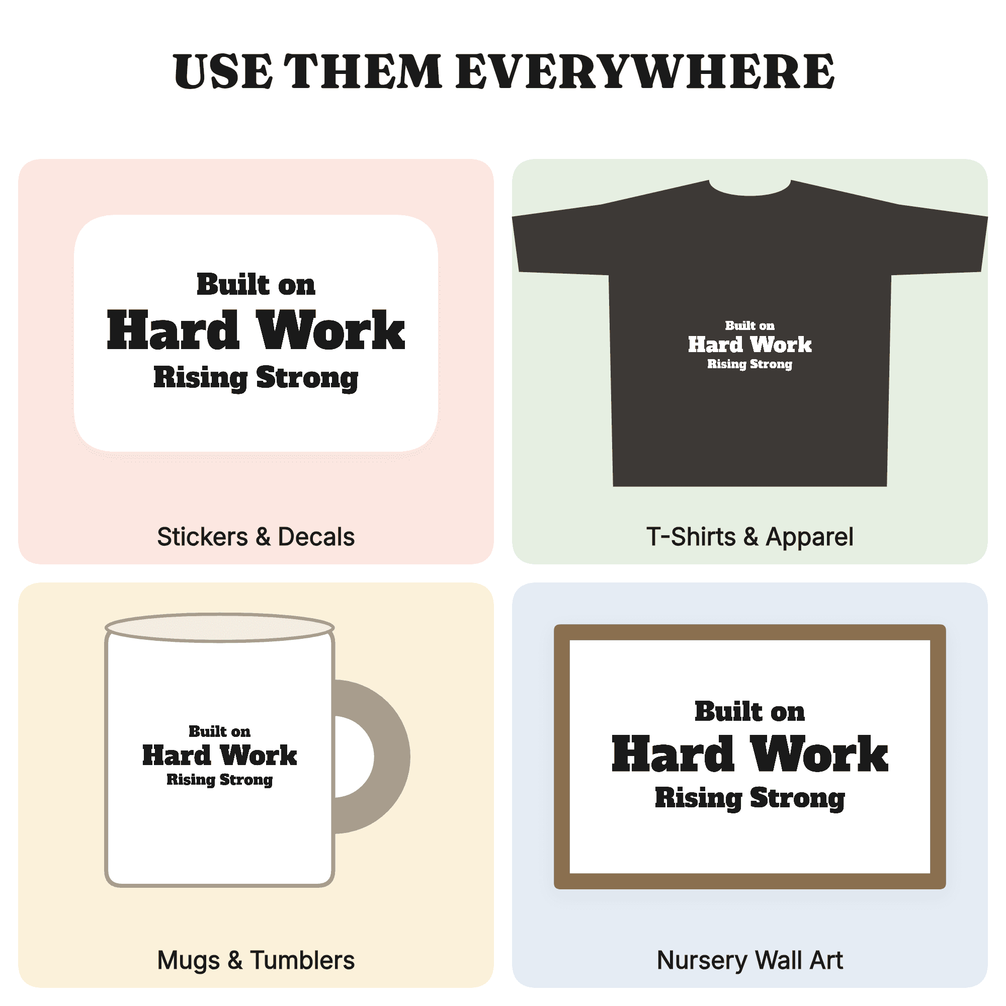 Built on Hard Work Labor Day Crystal SVG PNG, Motivational Quote Decal, Geometric Achievement Design, view 3