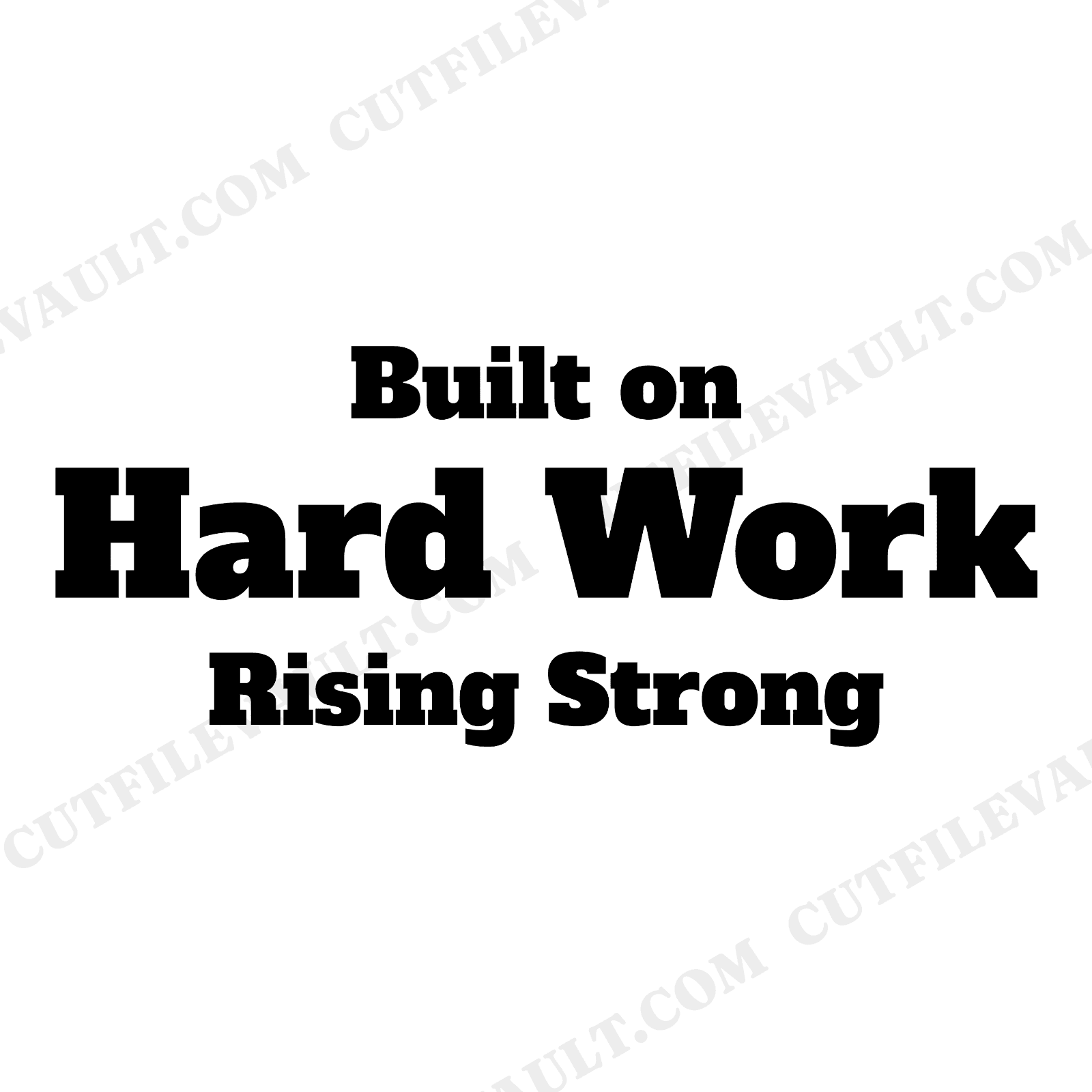 Built on Hard Work Labor Day Crystal SVG PNG, Motivational Quote Decal, Geometric Achievement Design, view 1
