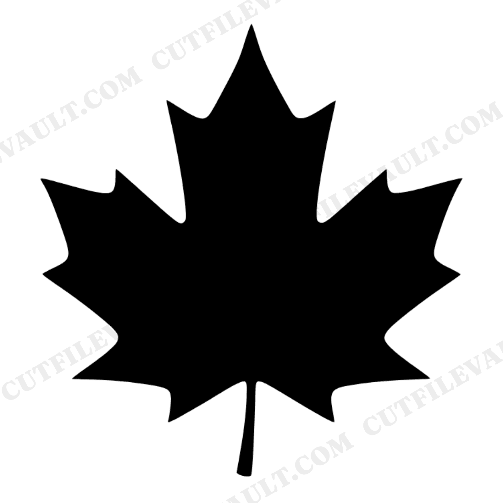 Oversized Maple Leaf SVG PNG, Top Down Symmetrical Leaf Cut File, Thanksgiving Placemat Design, view 1