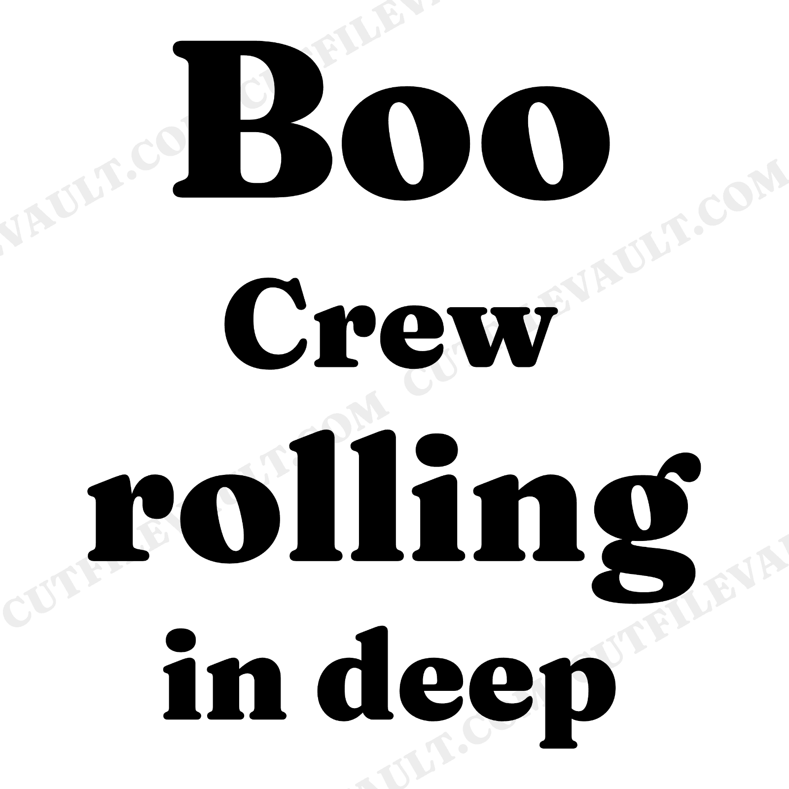 Boo Crew SVG PNG Halloween Family Matching Shirt Design Hand Lettered Cut File for Cricut, view 1