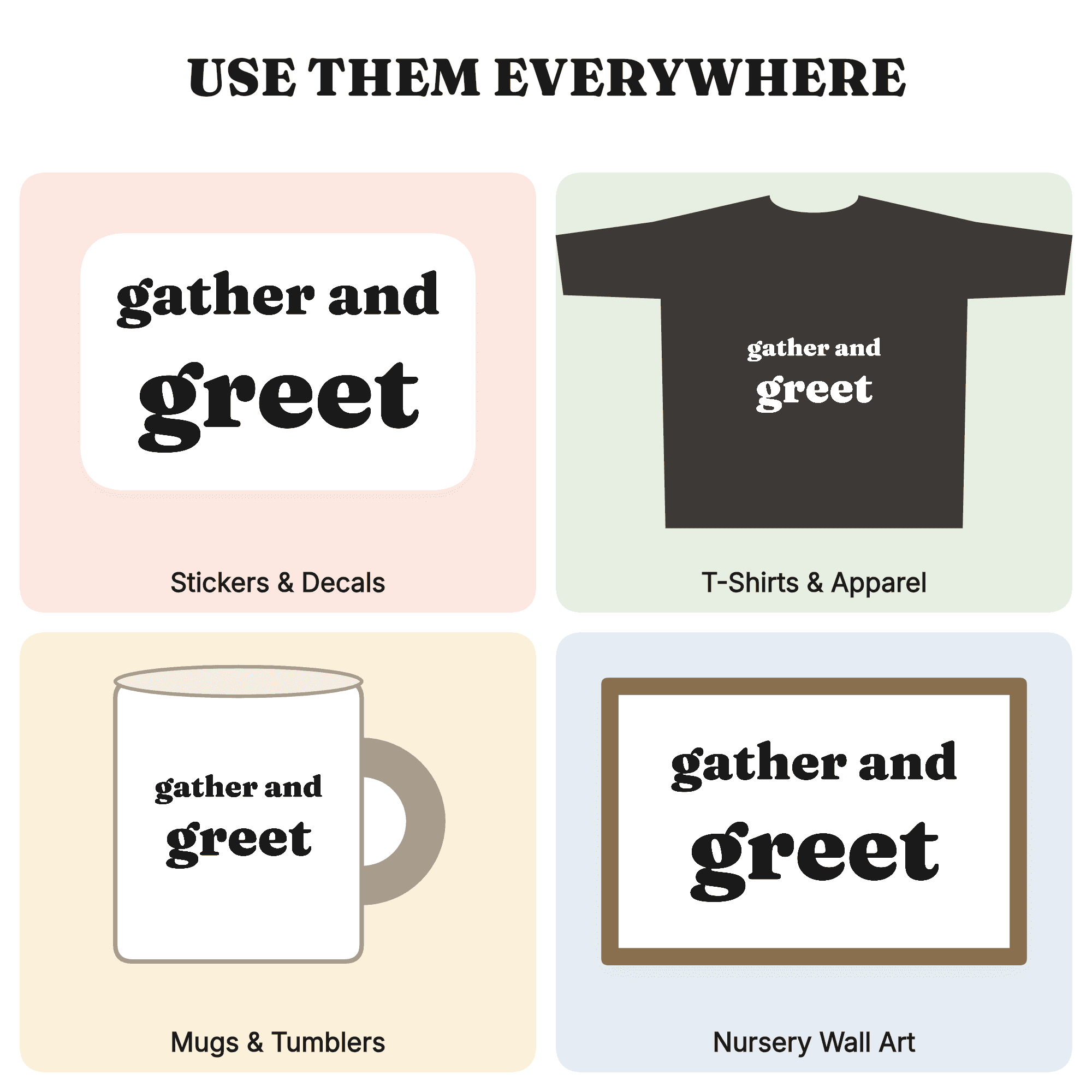 Gather and Greet SVG PNG Farmhouse Apron Thanksgiving Kitchen Hostess Cut File for Cricut, view 3