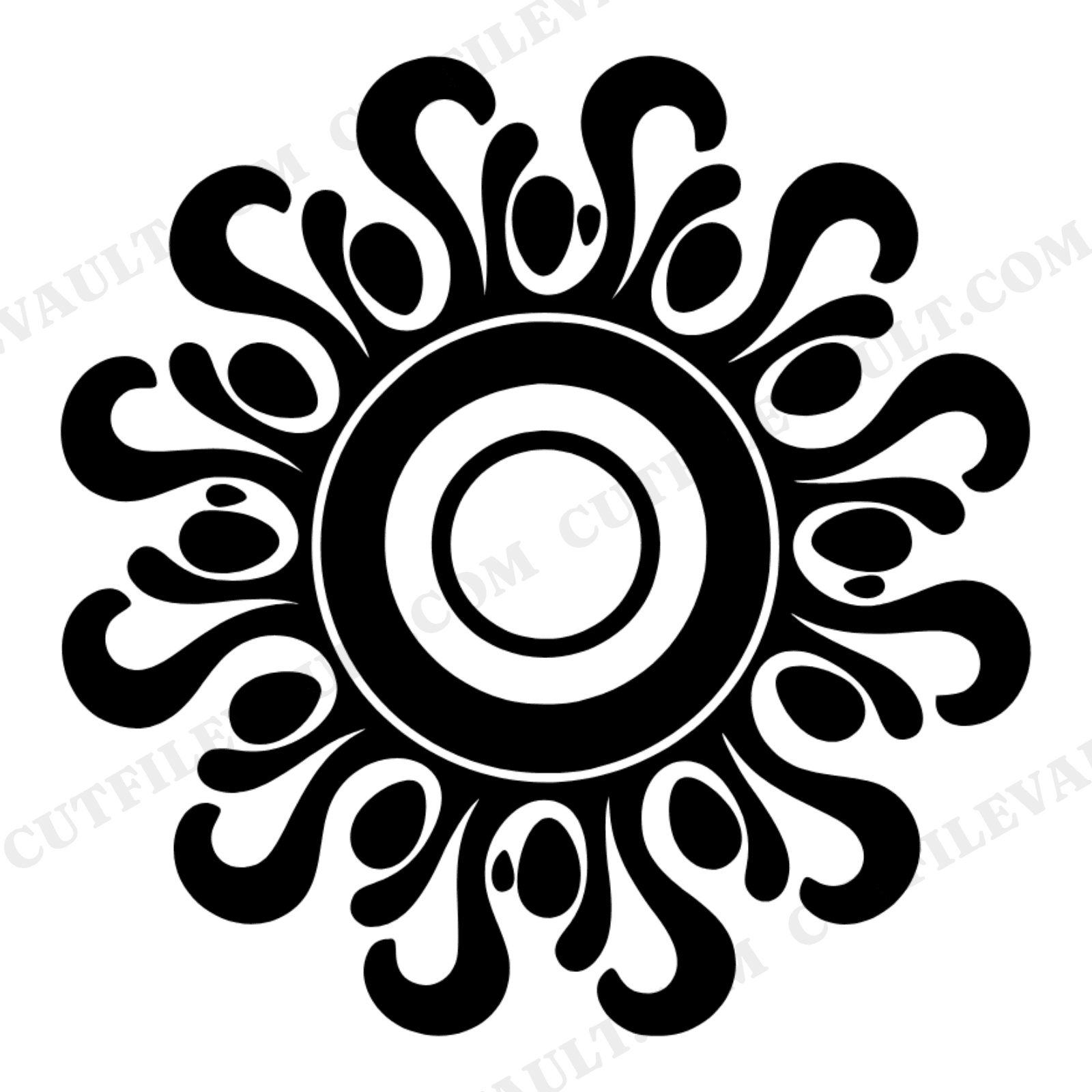 Champagne Bucket Overhead View SVG PNG Radial Mandala Celebration Wedding Engagement Party Cut File, view 1