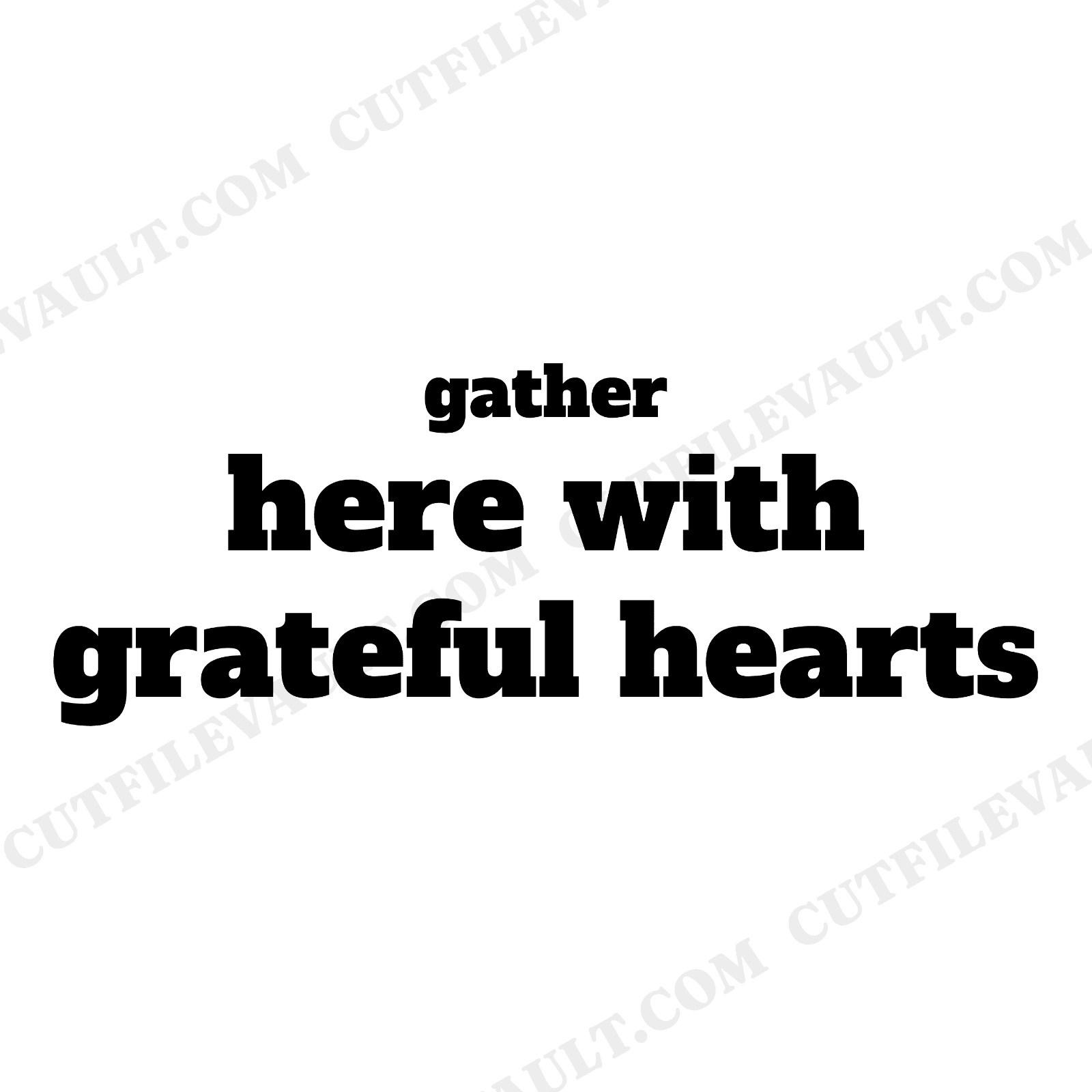 Gather Here Thanksgiving SVG PNG, Gratitude Pyramid Wall Art, Farmhouse Decor Cut File, view 1