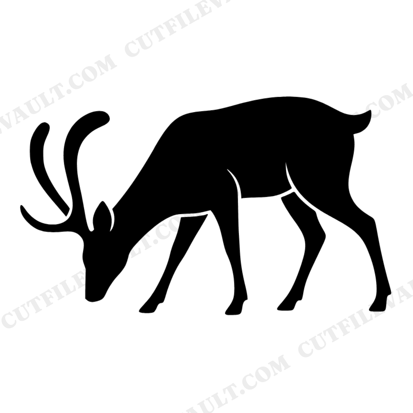 Graceful Deer Thanksgiving SVG PNG, Woodland Harvest Silhouette, Autumn Cottagecore Cut File