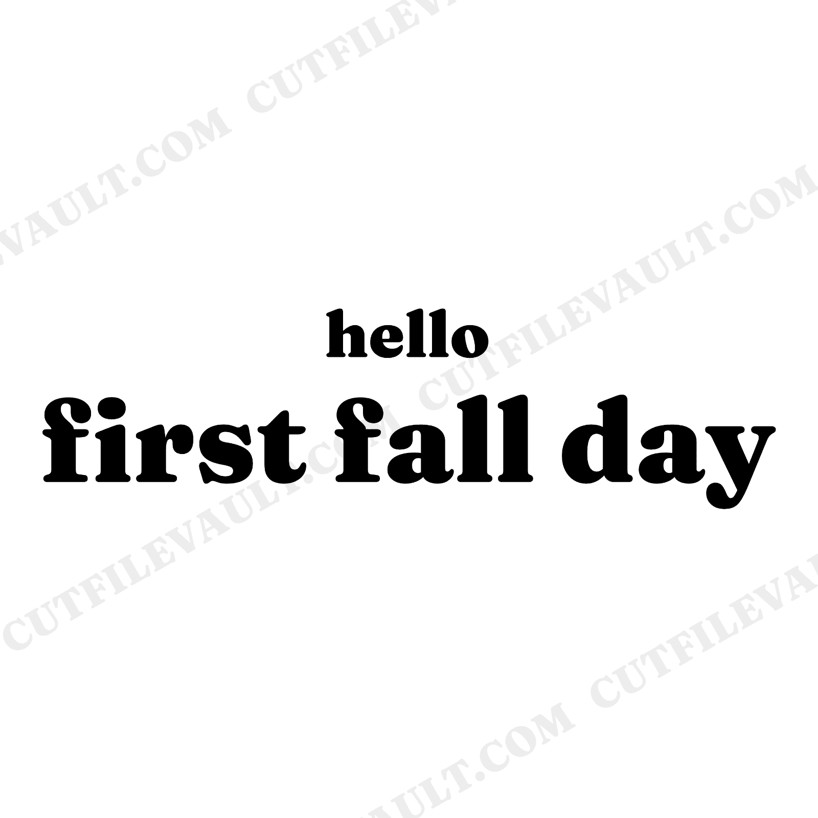 First Day of Fall Acorn SVG PNG, Mid Century Modern Farmhouse Autumn Sign Cut File, view 1