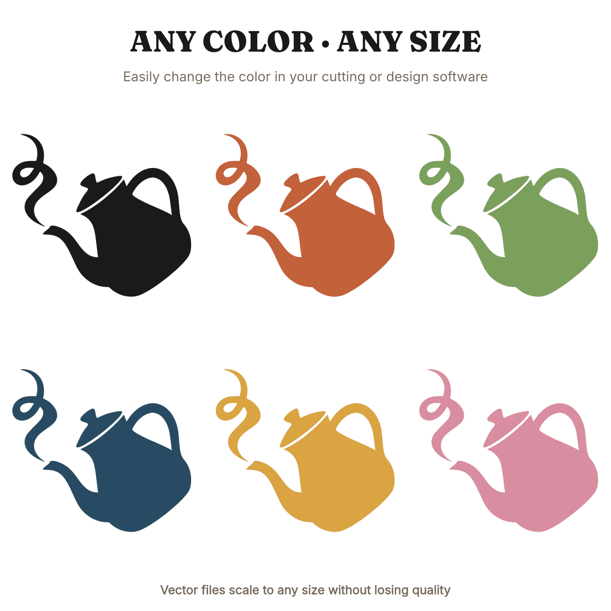 Pumpkin Spice Coffee Pot SVG PNG, Fall Kitchen Decor Cut File, Abstract Coffee Silhouette, view 2