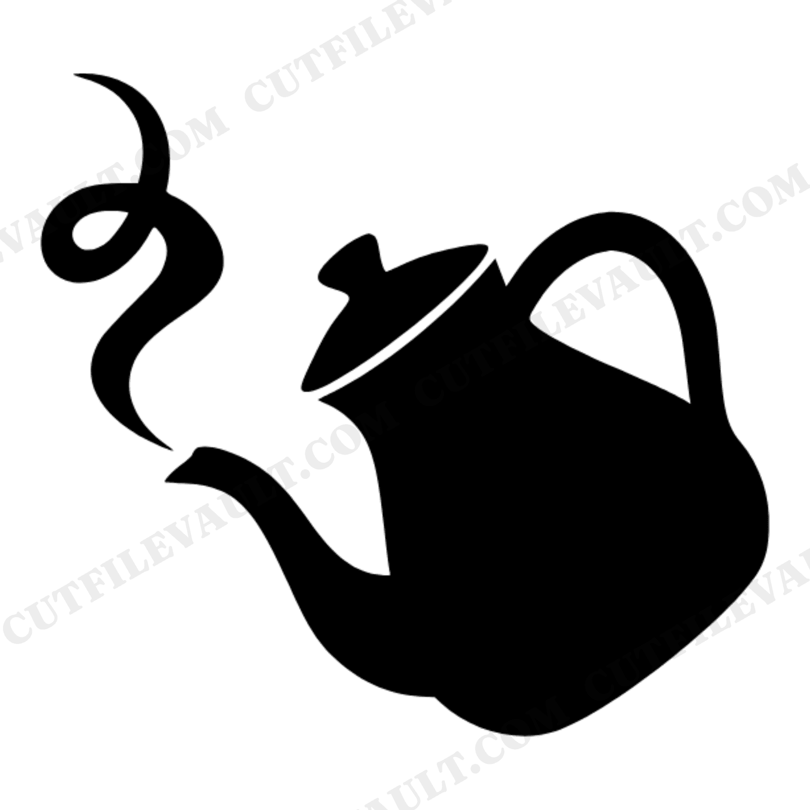 Pumpkin Spice Coffee Pot SVG PNG, Fall Kitchen Decor Cut File, Abstract Coffee Silhouette, view 1