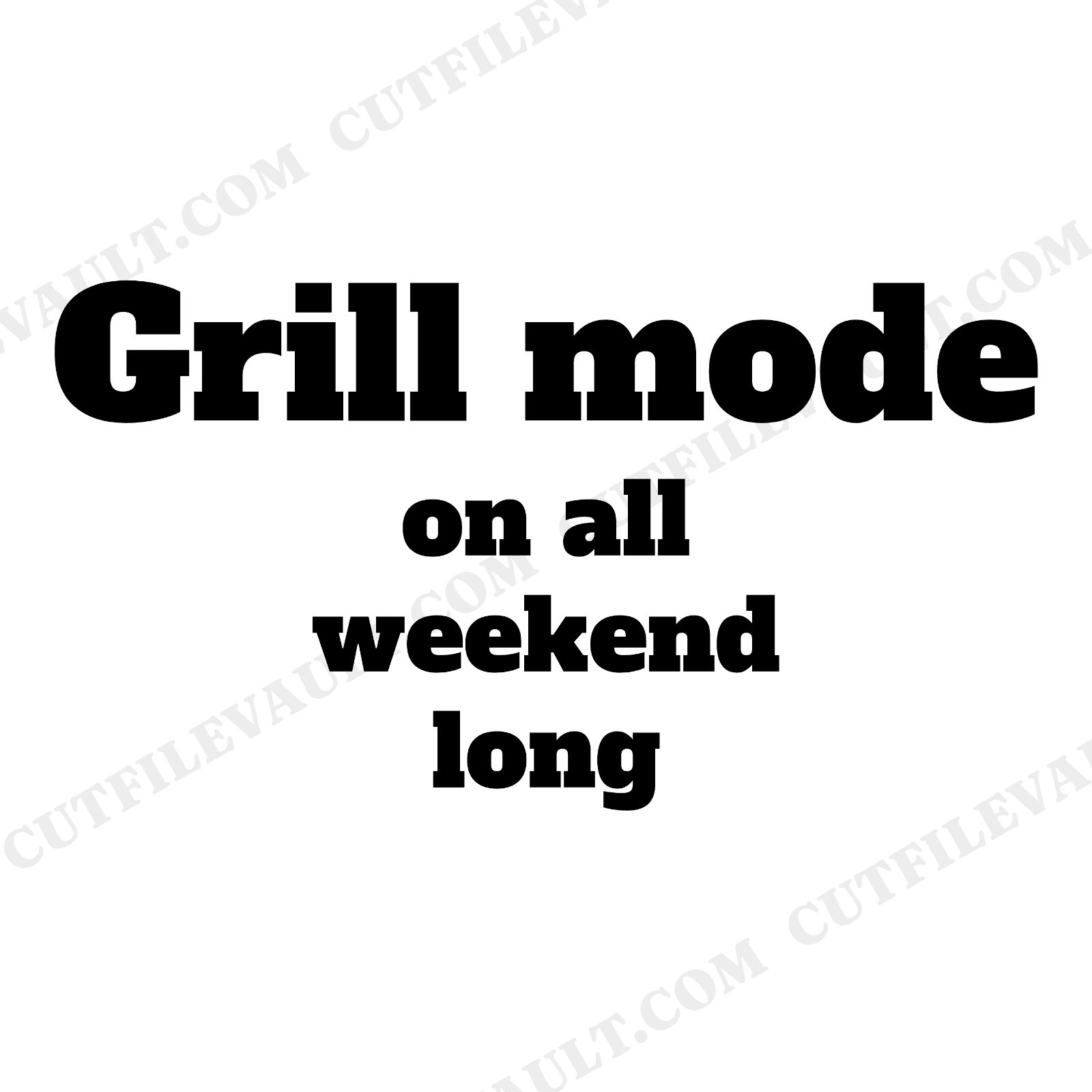 Grill Mode On Labor Day BBQ SVG PNG Kitchen Sign Cut File for Cricut Bold Hand Lettered Design, view 1