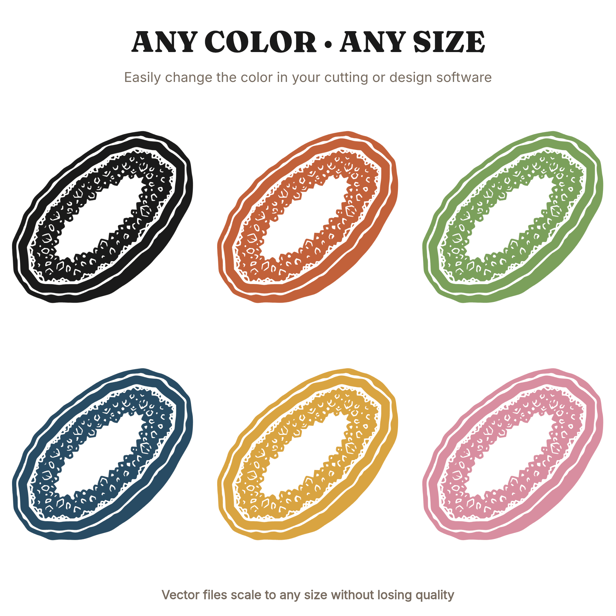 Geode Slice SVG PNG, Diagonal Crystal Druzy Cut File, Mid Century Modern Vintage Botanical Design, view 2