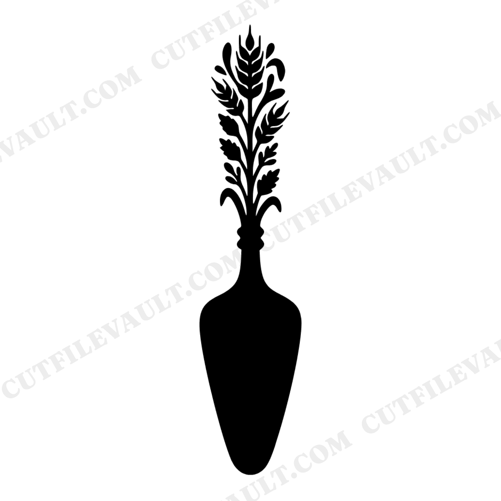 Thanksgiving Pie Server SVG PNG, Harvest Torch Silhouette, Boho Fall Kitchen Cut File, view 1