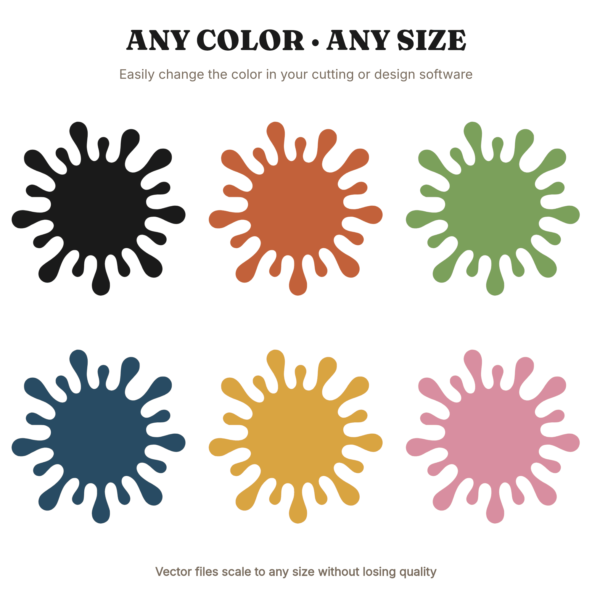 Retro Starburst Crystal Cluster SVG PNG, 1970s Groovy Abstract Blob Vinyl Decal Cut File, view 2
