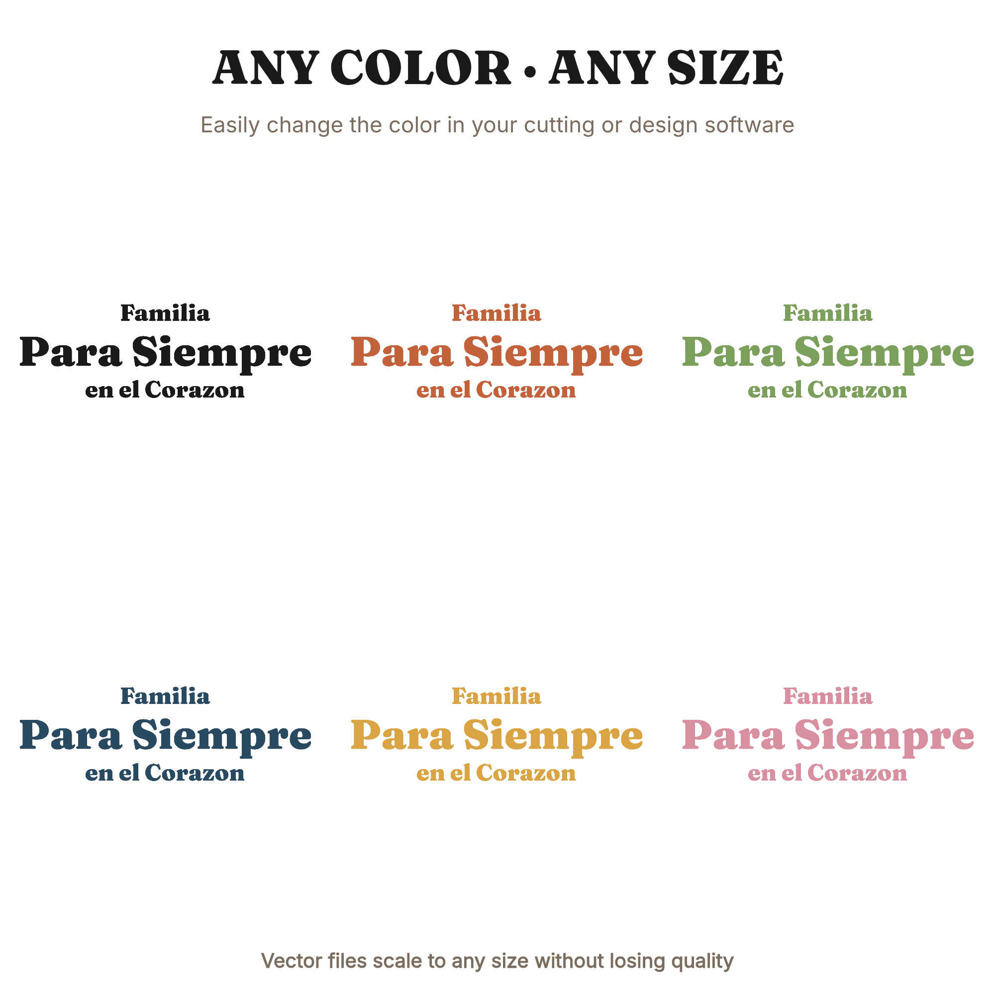 Familia Siempre SVG PNG Día de los Muertos Hand Lettered Banner Ribbon Cut File Vinyl Decal, view 2