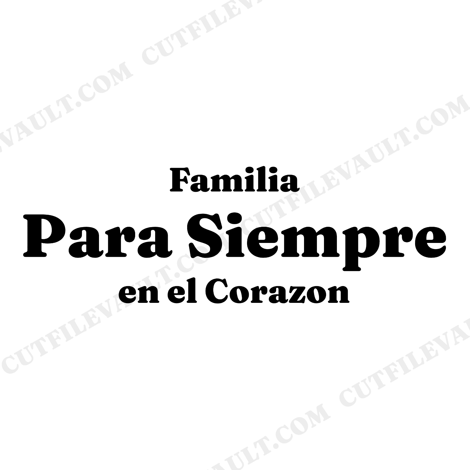Familia Siempre SVG PNG Día de los Muertos Hand Lettered Banner Ribbon Cut File Vinyl Decal, view 1