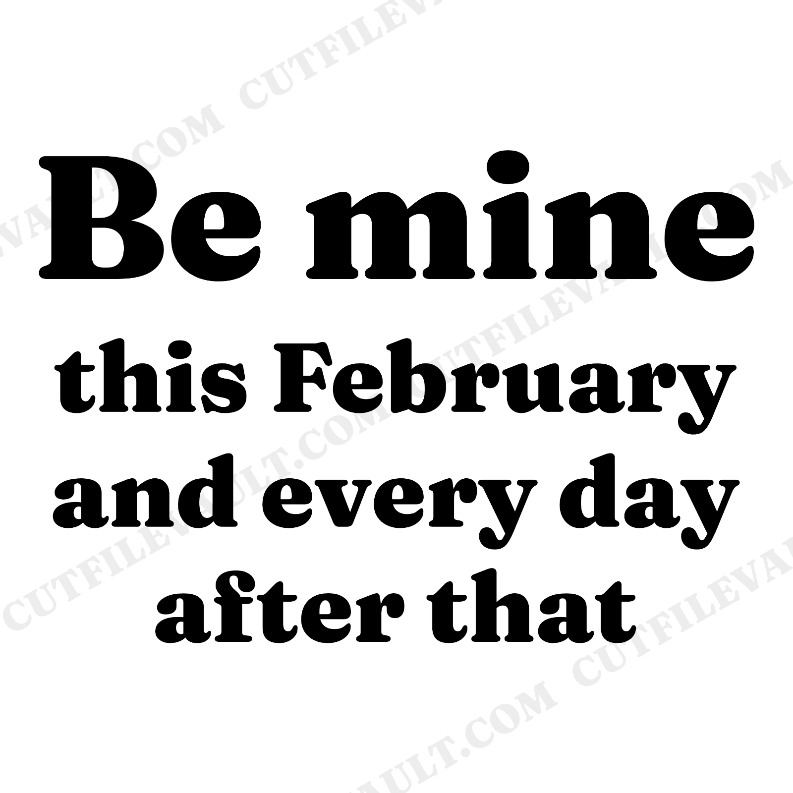 Be Mine Scandinavian Valentine SVG PNG, Arc Lettering Cut File, Minimalist Valentine Decor, view 1