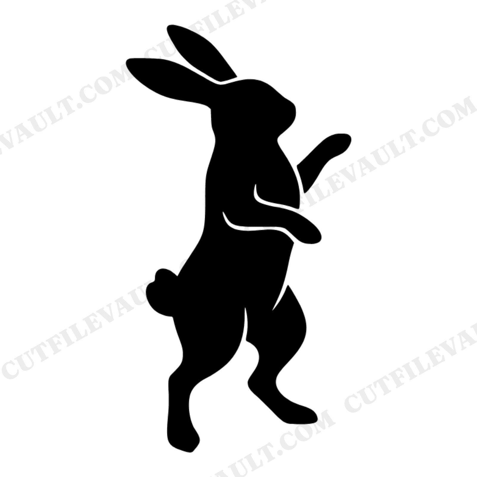 Irish Jig Rabbit SVG PNG Fluid Abstract Silhouette St Patricks Day Woodland Cut File Cricut, view 1