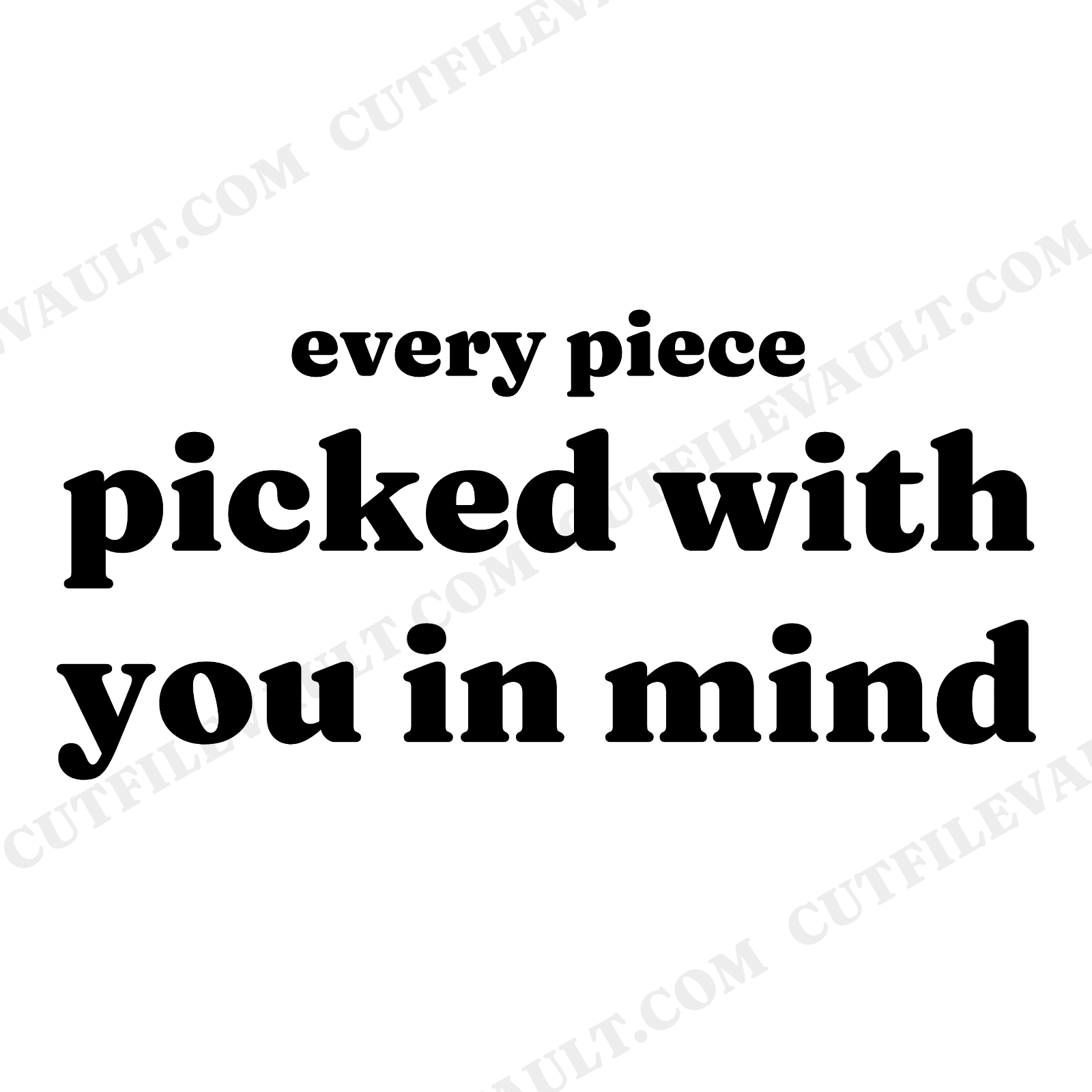 Every Piece Picked With You In Mind SVG PNG, Valentine Chocolate Box Cut File, Romantic Quote, view 1