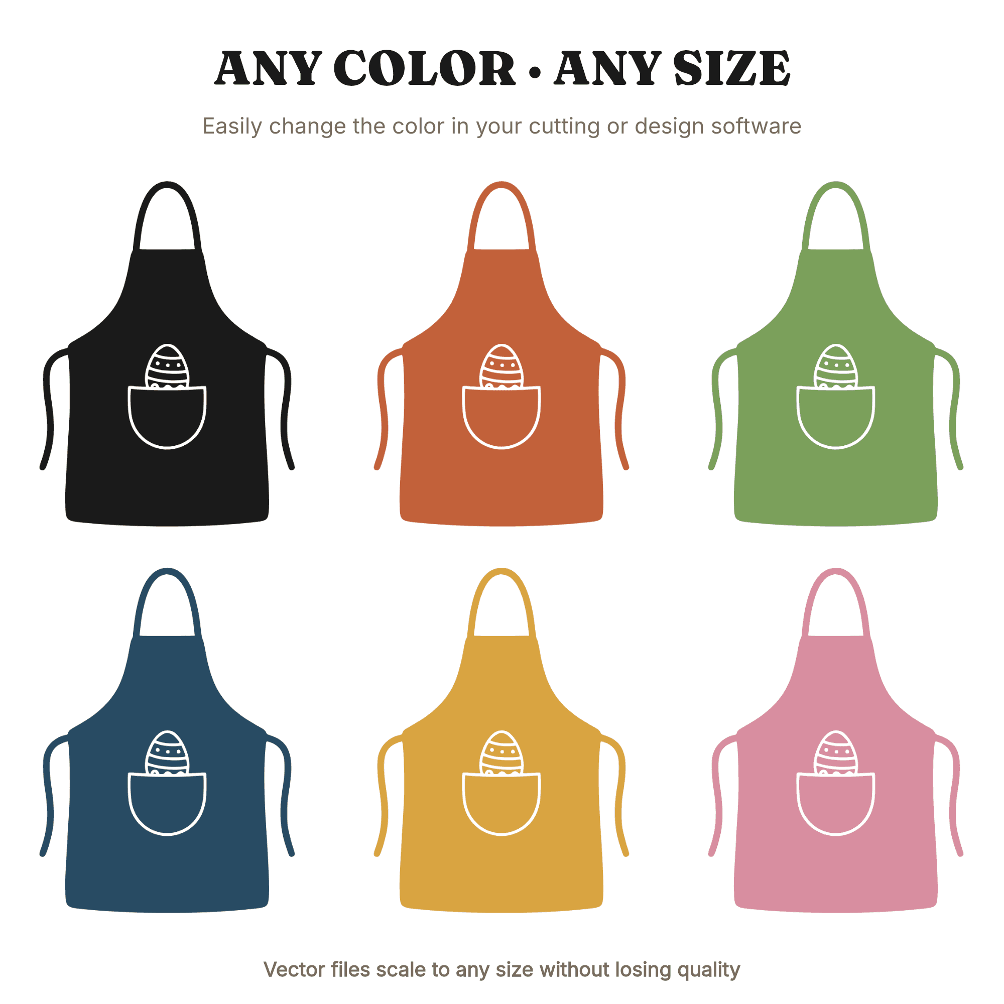 Nordic Baker Apron with Easter Egg SVG PNG, Spring Kitchen Cut File, Scandinavian Baking Design, view 2