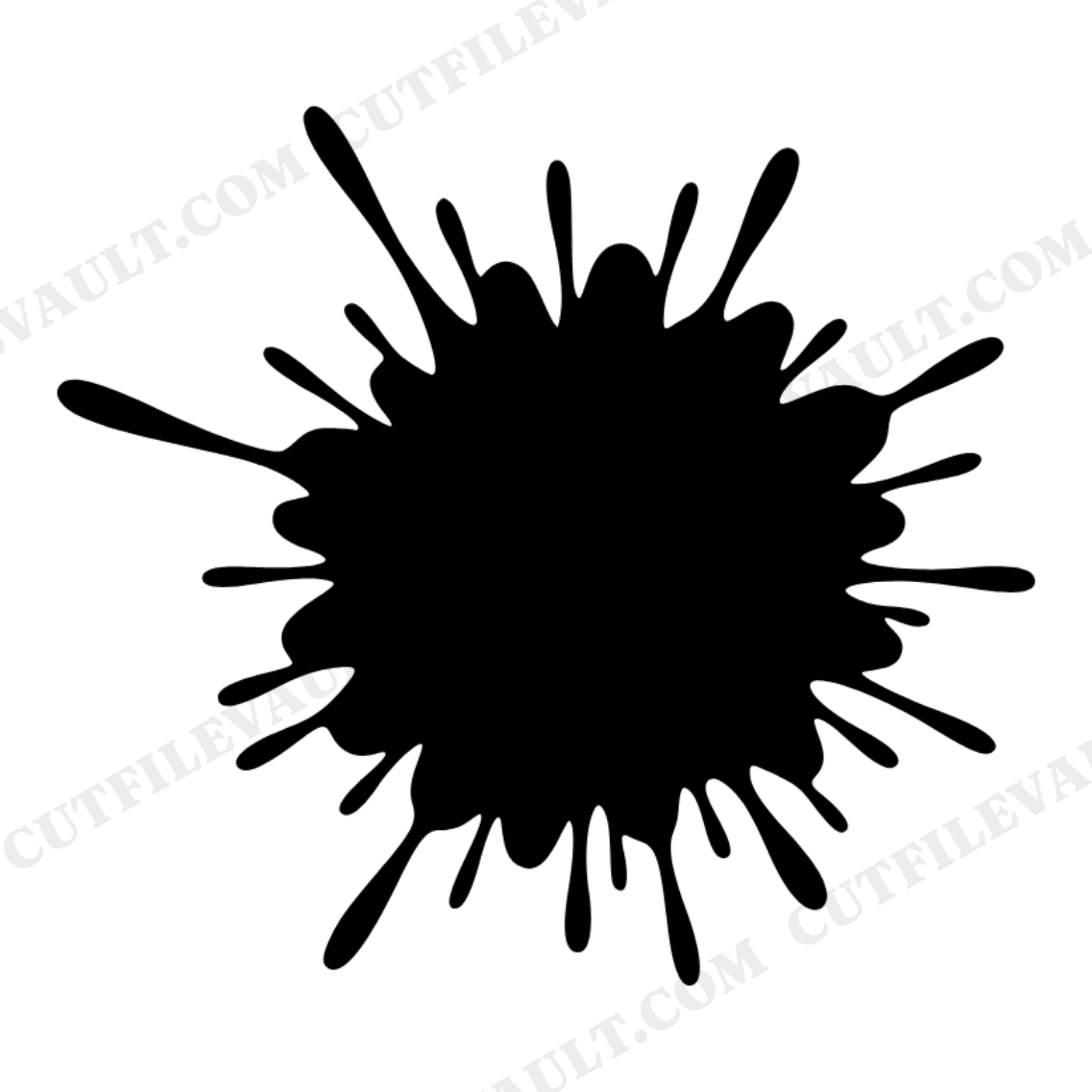 Whimsical Amethyst Crystal Cluster SVG PNG Overhead View Hand Drawn Abstract Blob Cut File, view 1
