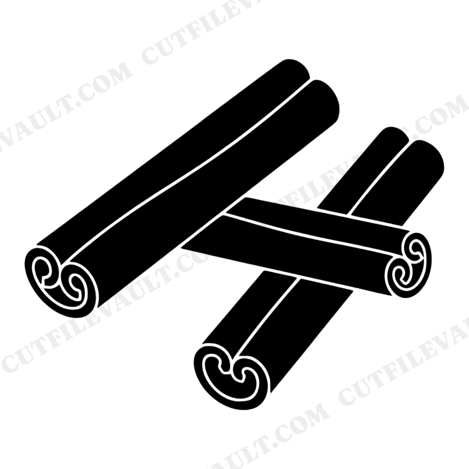 Cinnamon Sticks SVG PNG Botanical Spice Cut File Boho Fall Diagonal Scatter Pumpkin Spice Design, view 1
