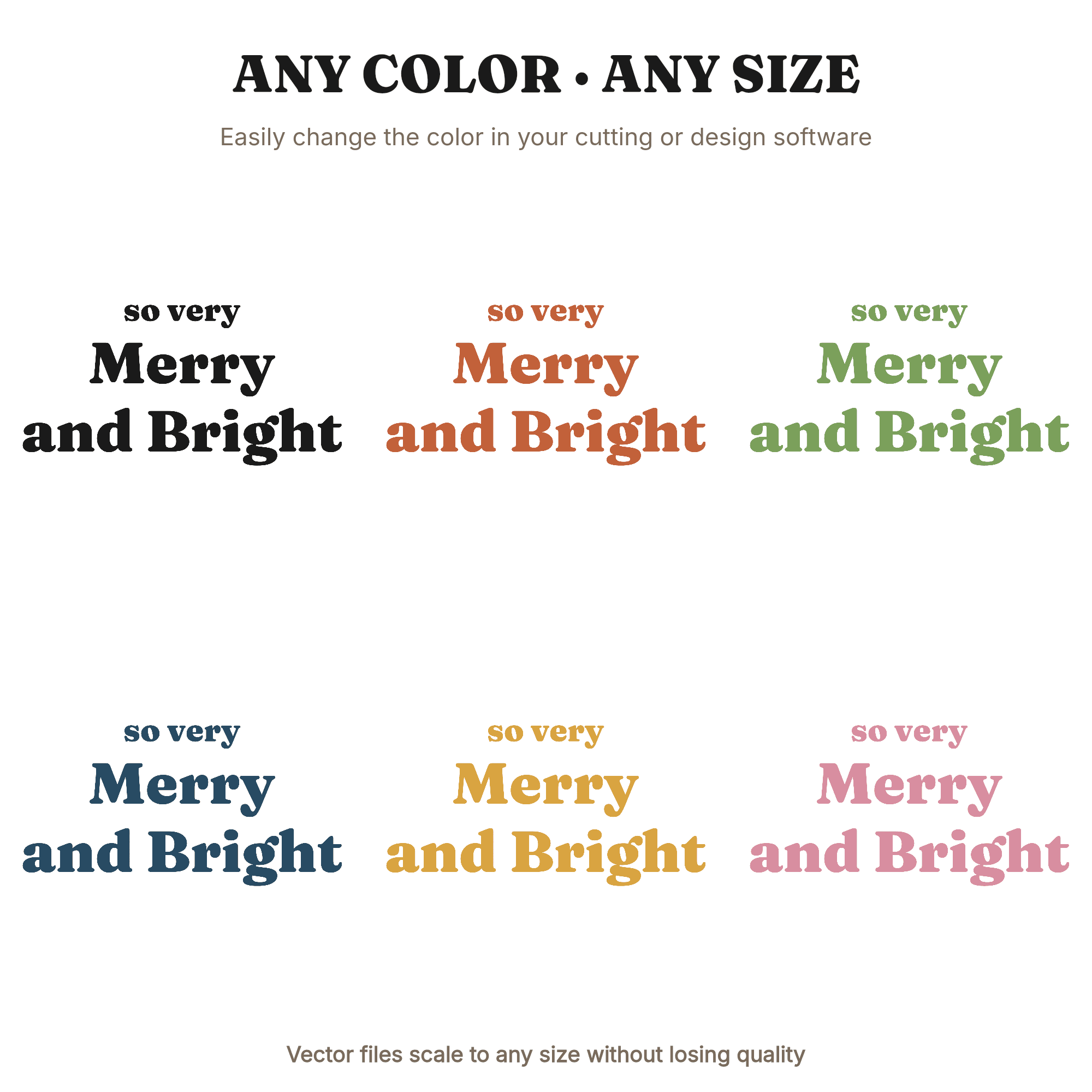 Merry and Bright Christmas Split Panel Mirror SVG PNG, Snowflake Cut File for Cricut, view 2