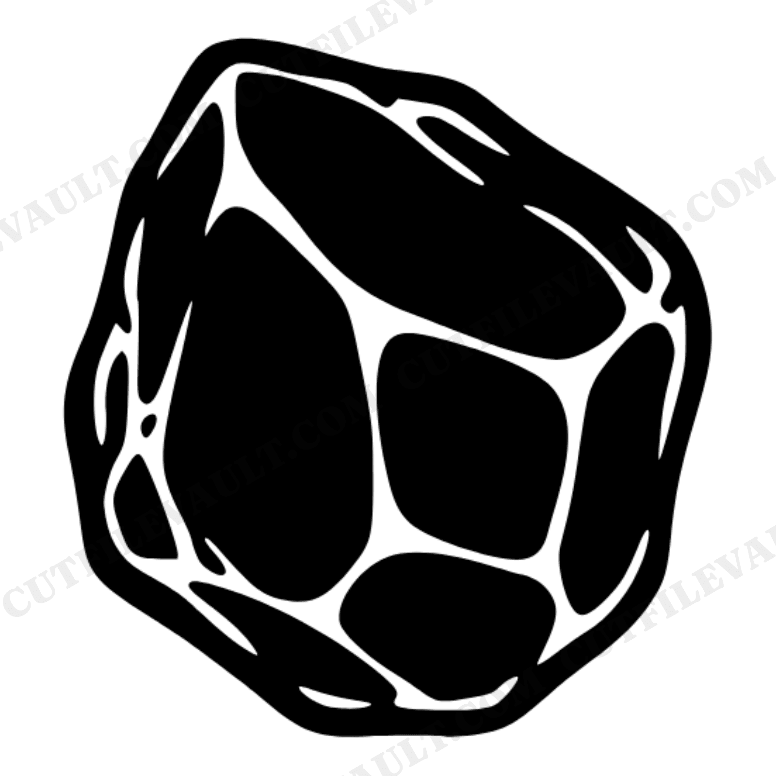 Rough Emerald Chunk SVG PNG Tumbling Diagonal Gemstone Crystal Cut File Hand Drawn Abstract Mineral, view 1