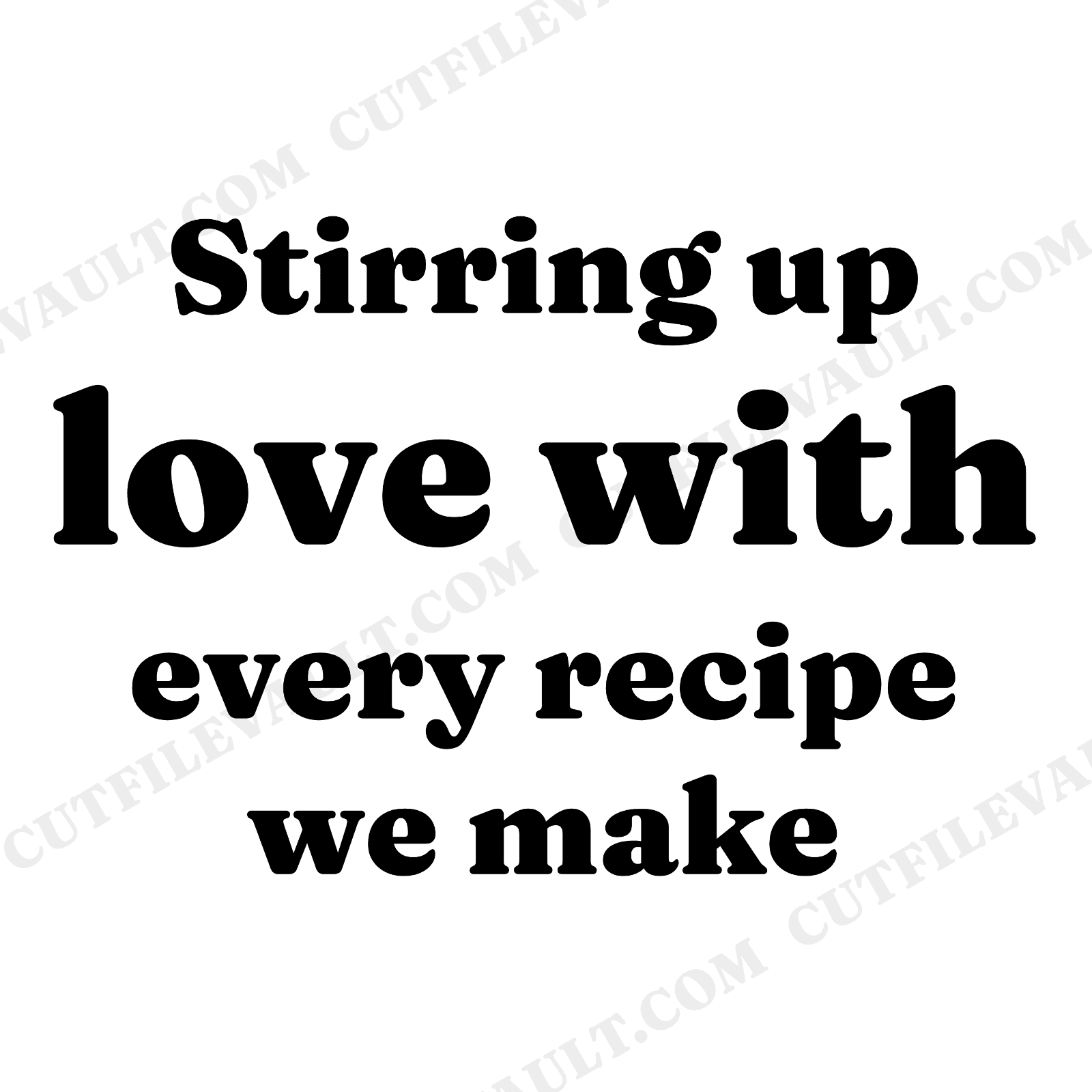Stirring Up Love Kitchen Romance SVG PNG Valentine's Day Wooden Spoon Cut File for Cricut, view 1
