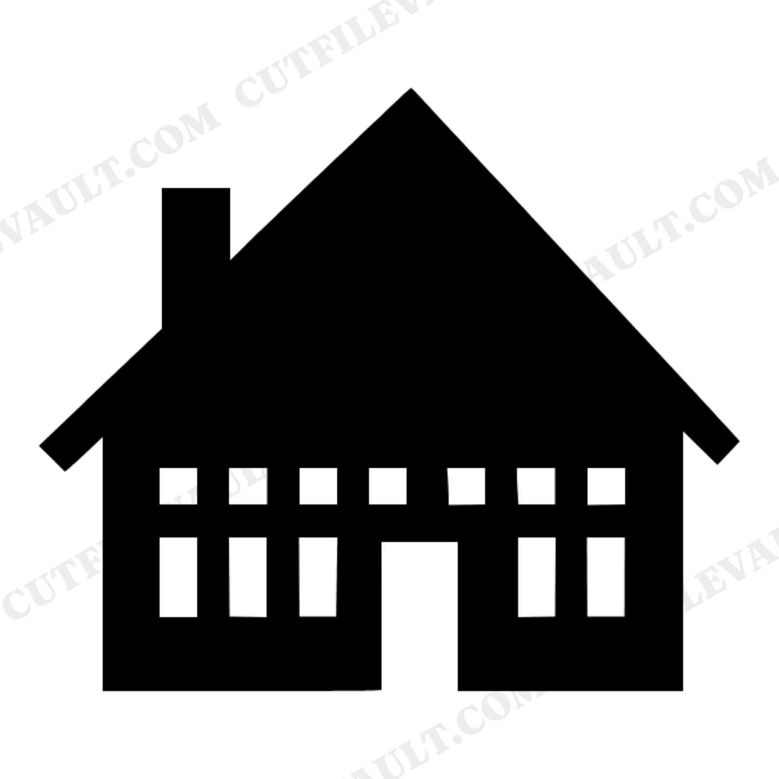Gingerbread House SVG PNG Minimalist Christmas Silhouette Cut File Modern Farmhouse Holiday Decor, view 1