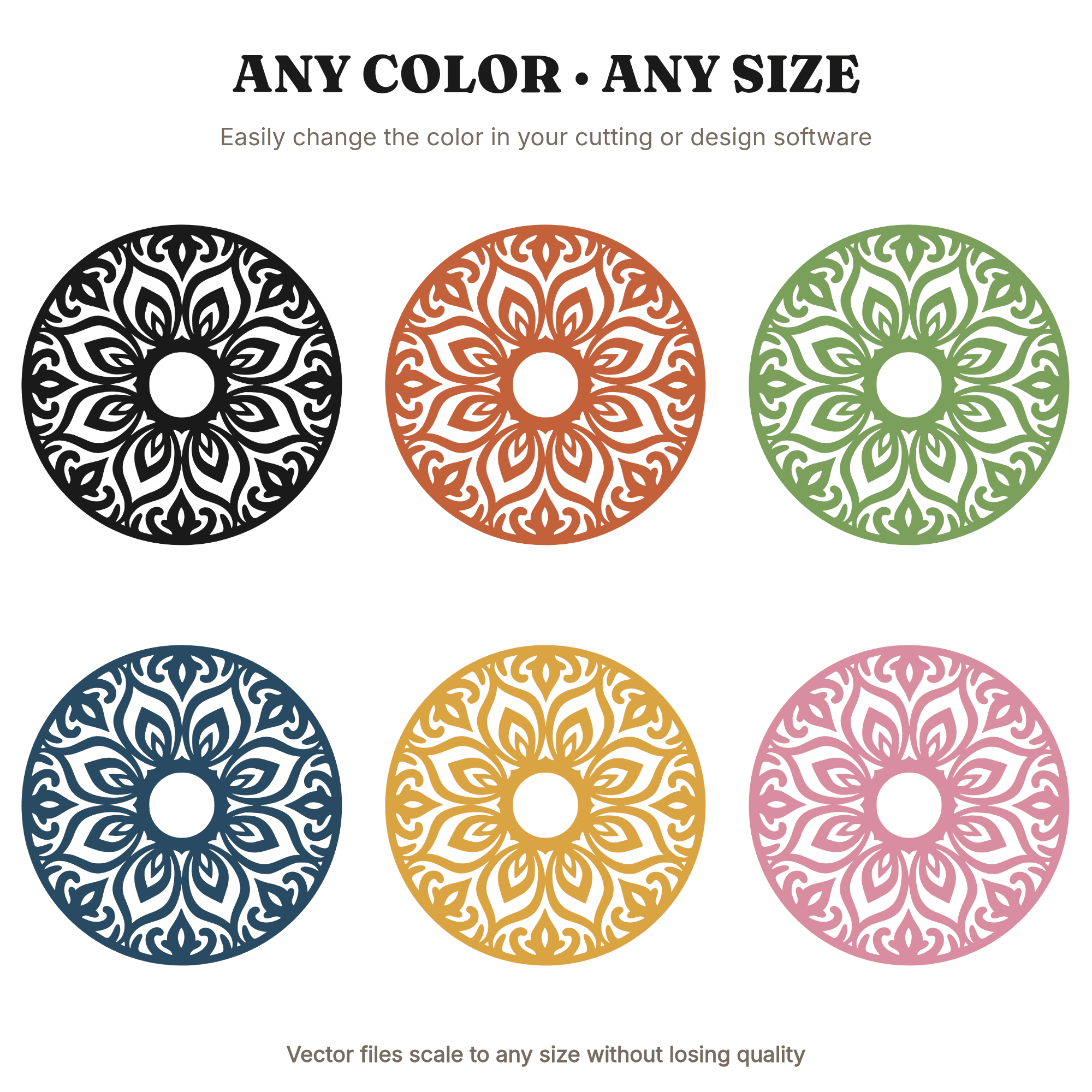 Boho Mandala Donut SVG PNG, Radial Sprinkle Symmetry Design, Geometric Donut Cut File for Cricut, view 2
