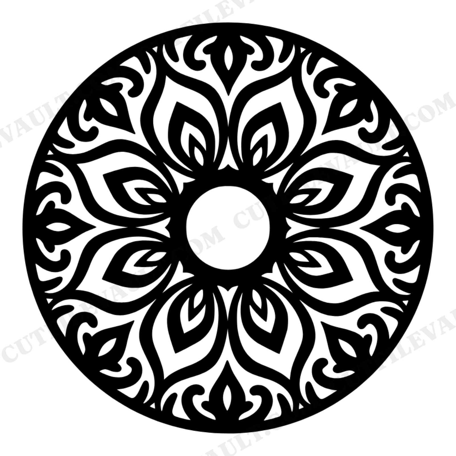 Boho Mandala Donut SVG PNG, Radial Sprinkle Symmetry Design, Geometric Donut Cut File for Cricut, view 1