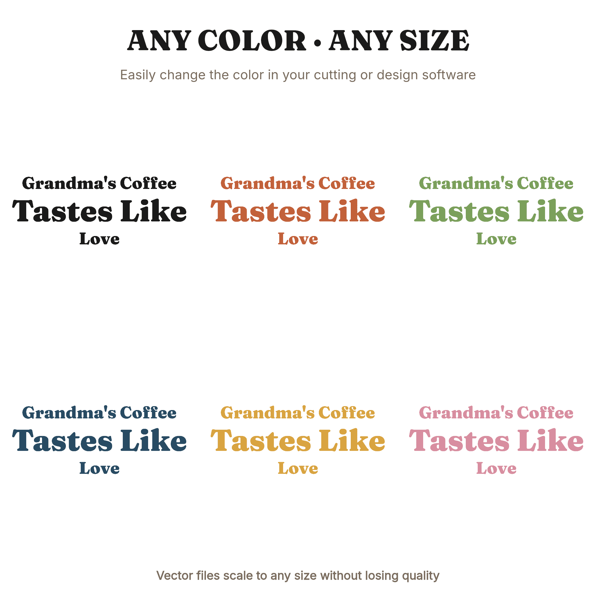 Grandma's Coffee Tastes Like Love SVG PNG Kitchen Sign Farmhouse Mug Cut File for Cricut, view 2