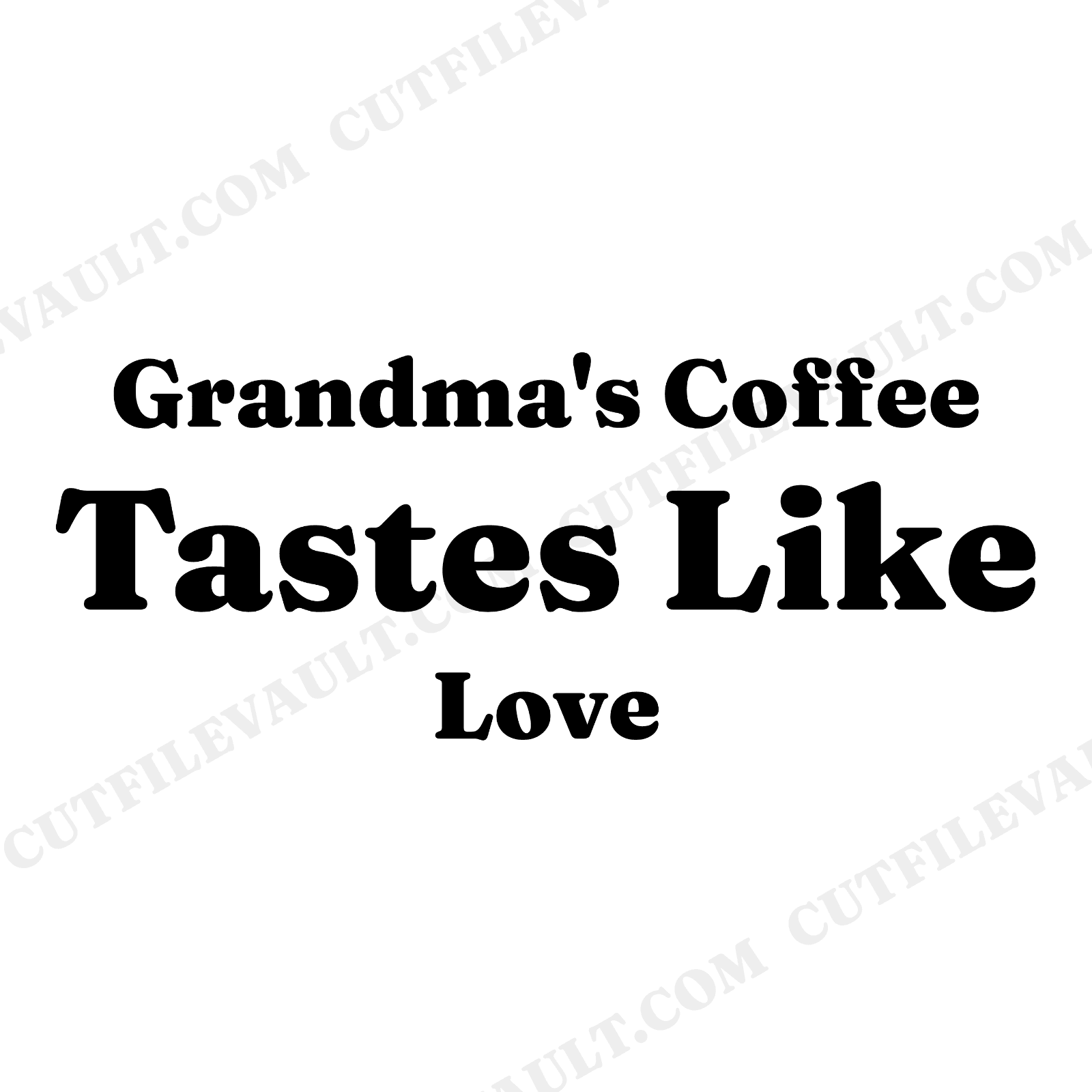 Grandma's Coffee Tastes Like Love SVG PNG Kitchen Sign Farmhouse Mug Cut File for Cricut, view 1