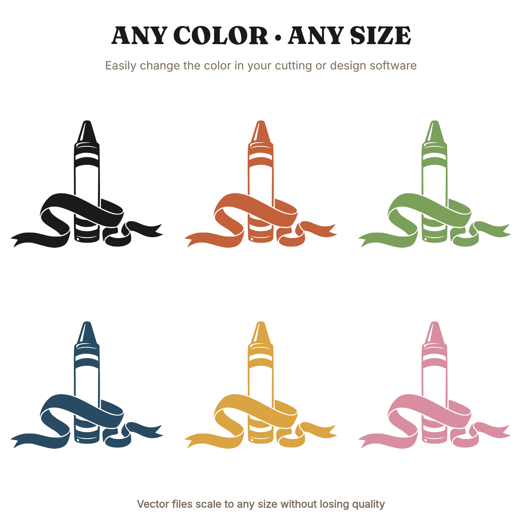 Y2K Chrome Bubble Crayon SVG PNG, Spiral Peel Line Art, Back to School Cut File for Cricut, view 2