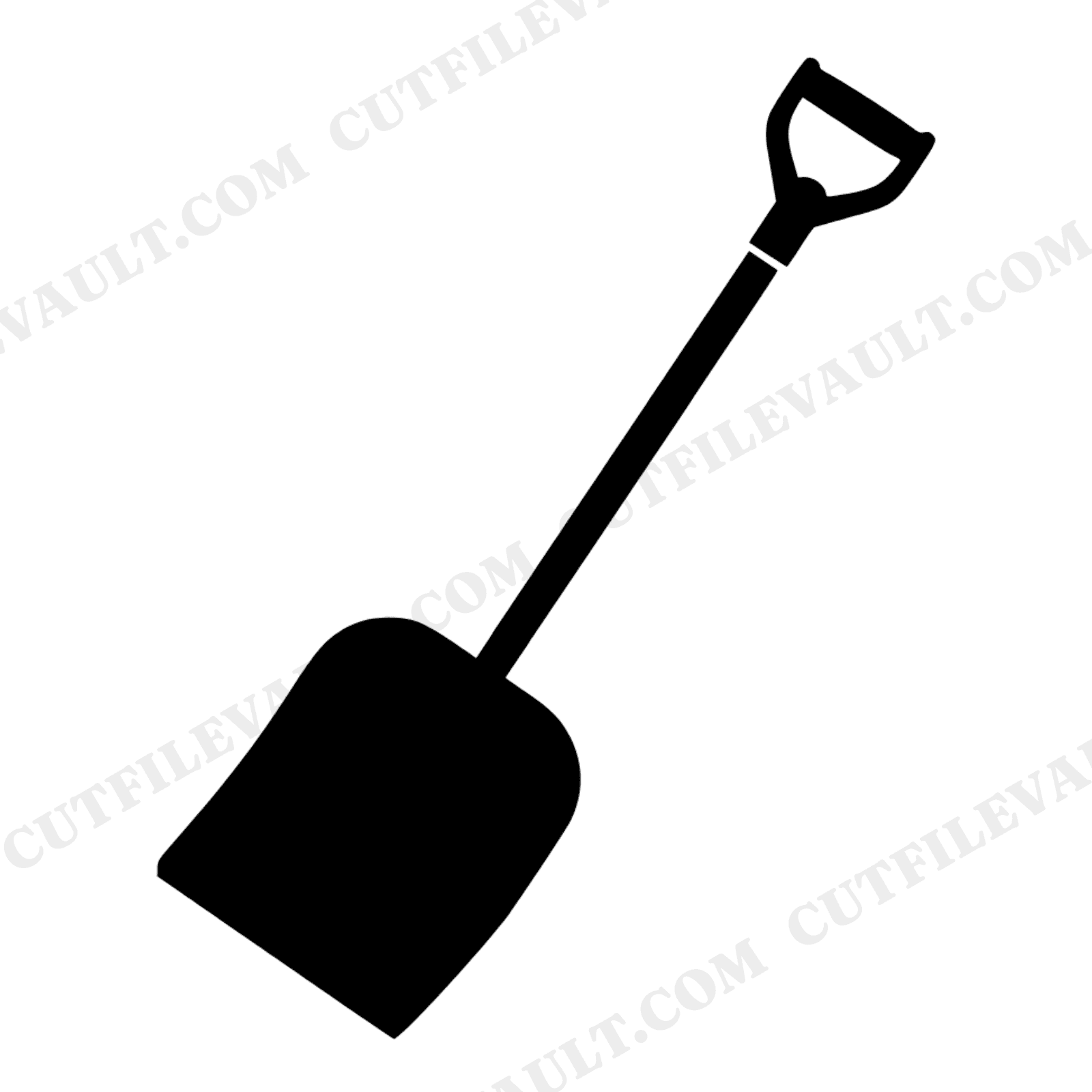 Art Deco Snow Shovel SVG PNG, Winter Farmhouse Christmas Cut File, Rustic Holiday Tool Silhouette, view 1