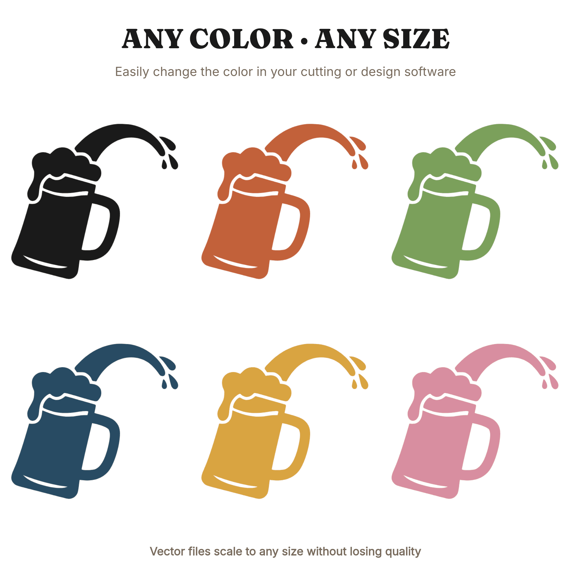 Oktoberfest Beer Stein Pouring SVG PNG, Tilted Mug Foam Arc Cut File, German Festival Design, view 2