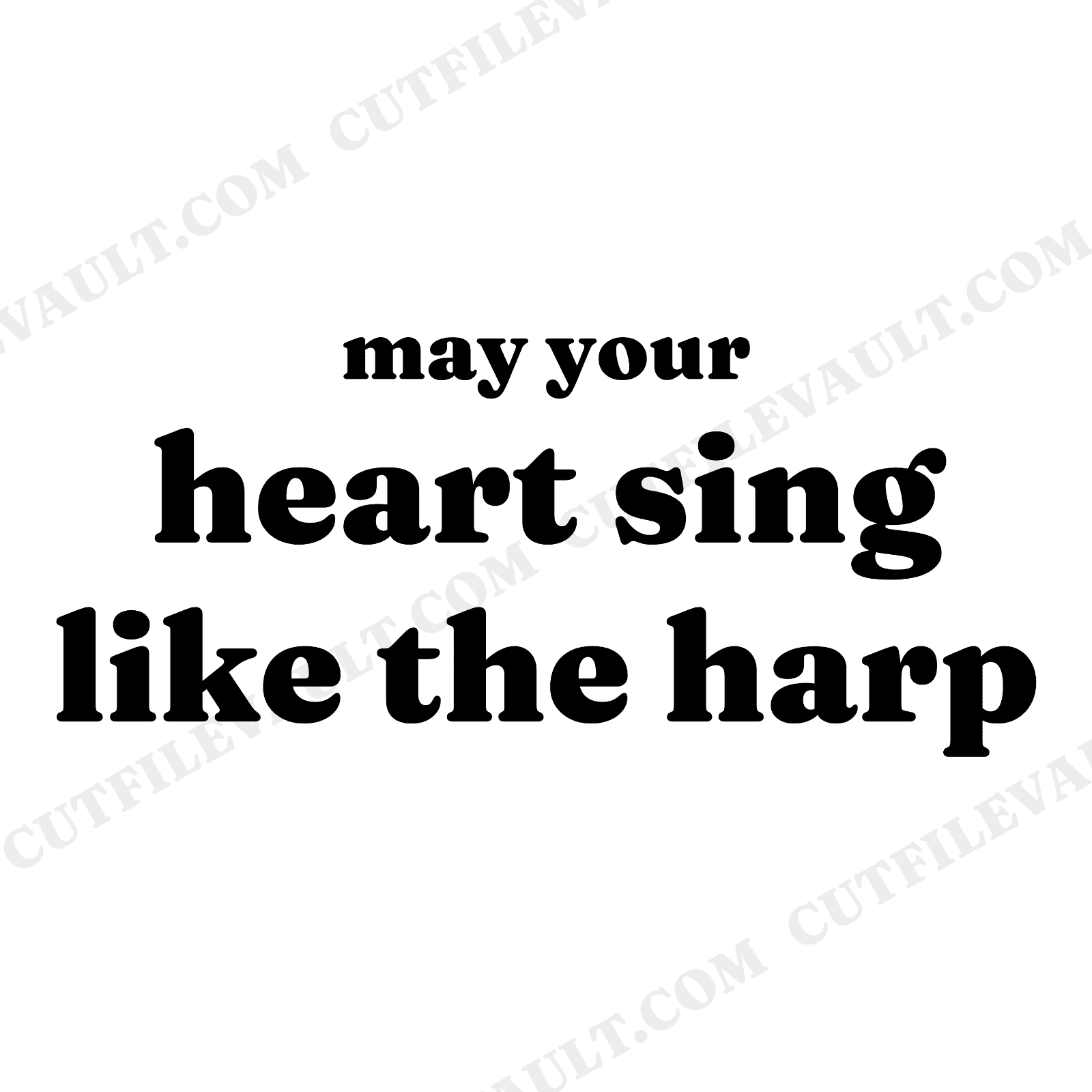 Irish Harp SVG PNG St Patricks Day Blessing Design Cut File for Cricut Silhouette Shirt, view 1