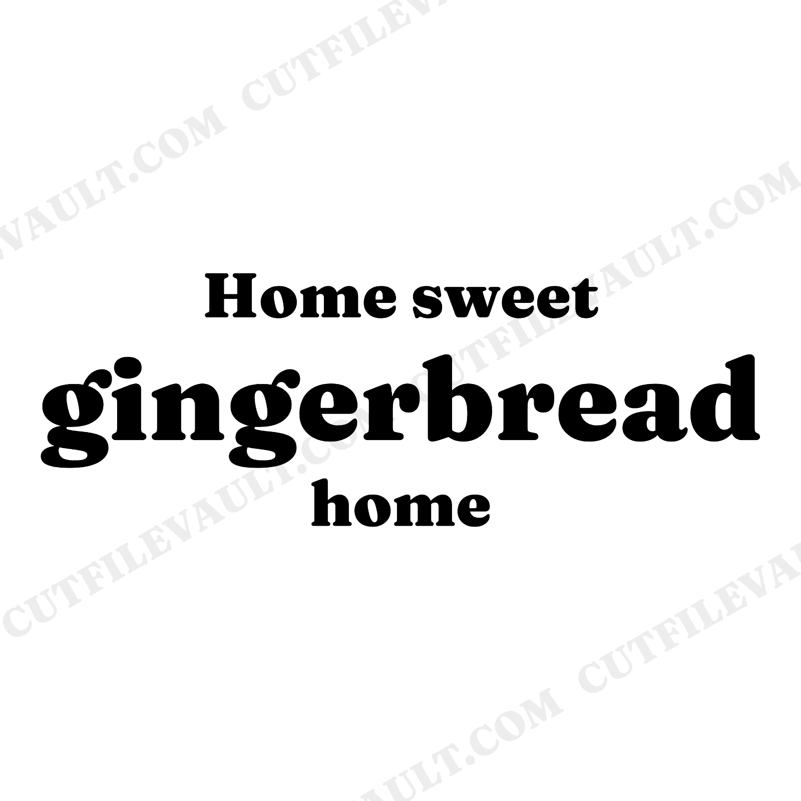 Home Sweet Gingerbread Christmas SVG PNG Holiday Sign Farmhouse Decor Cut File, view 1